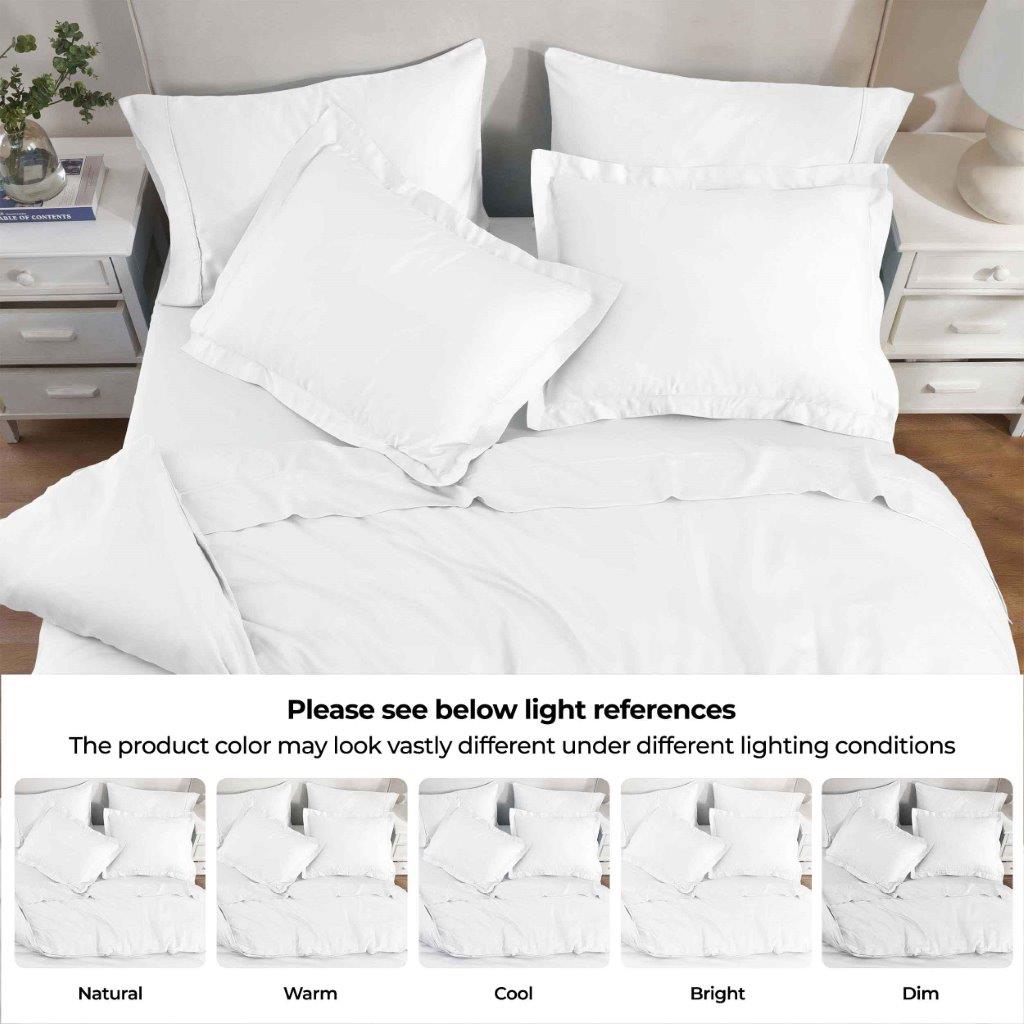 300 Thread Count Modal from Beechwood Solid Duvet Cover Set - White