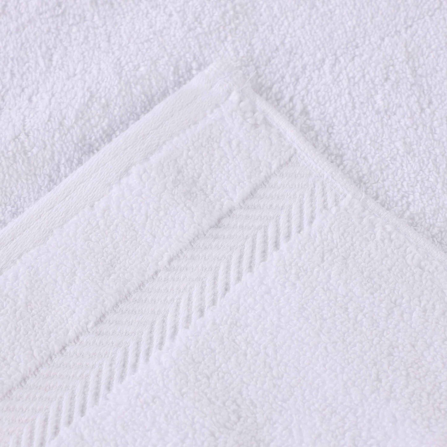 Zero Twist Smart Dry Combed Cotton 2 Piece Bath Towel Set - White