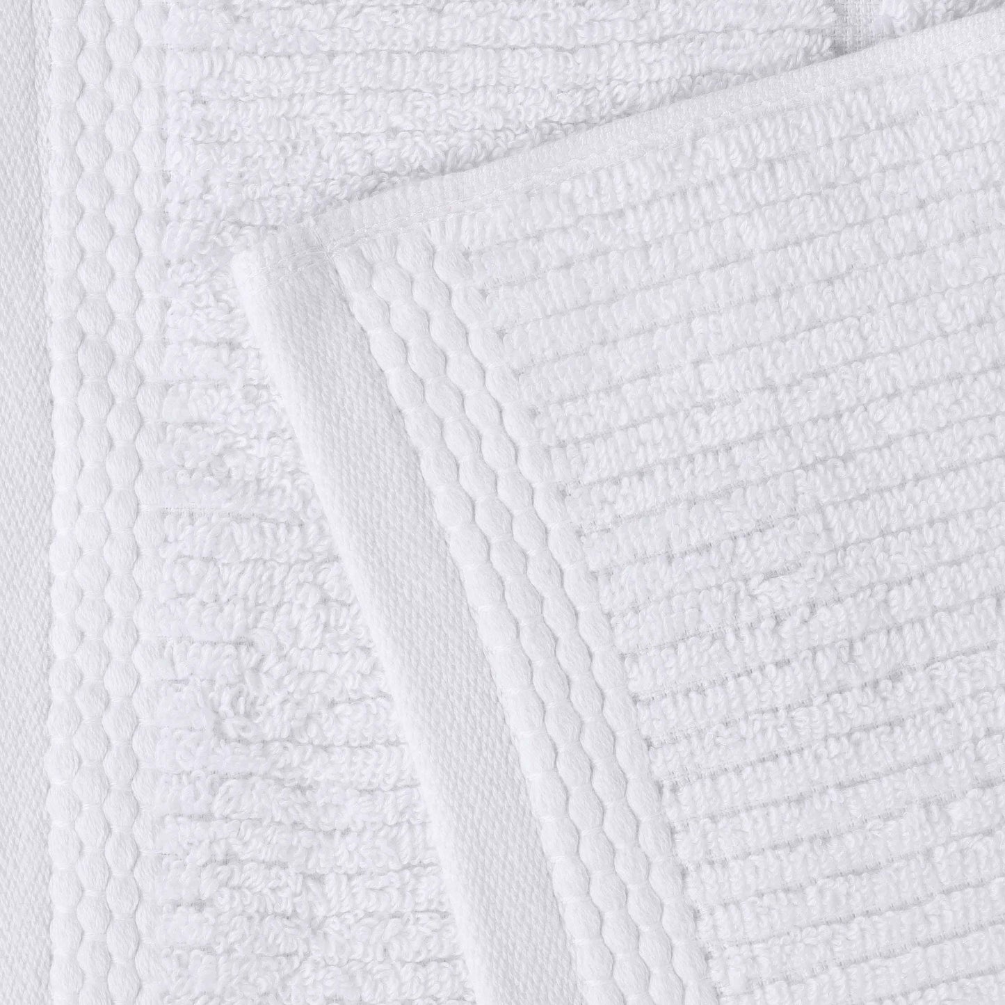 Milo Smart Twist Cotton Solid Ribbed 3 Piece Towel Set