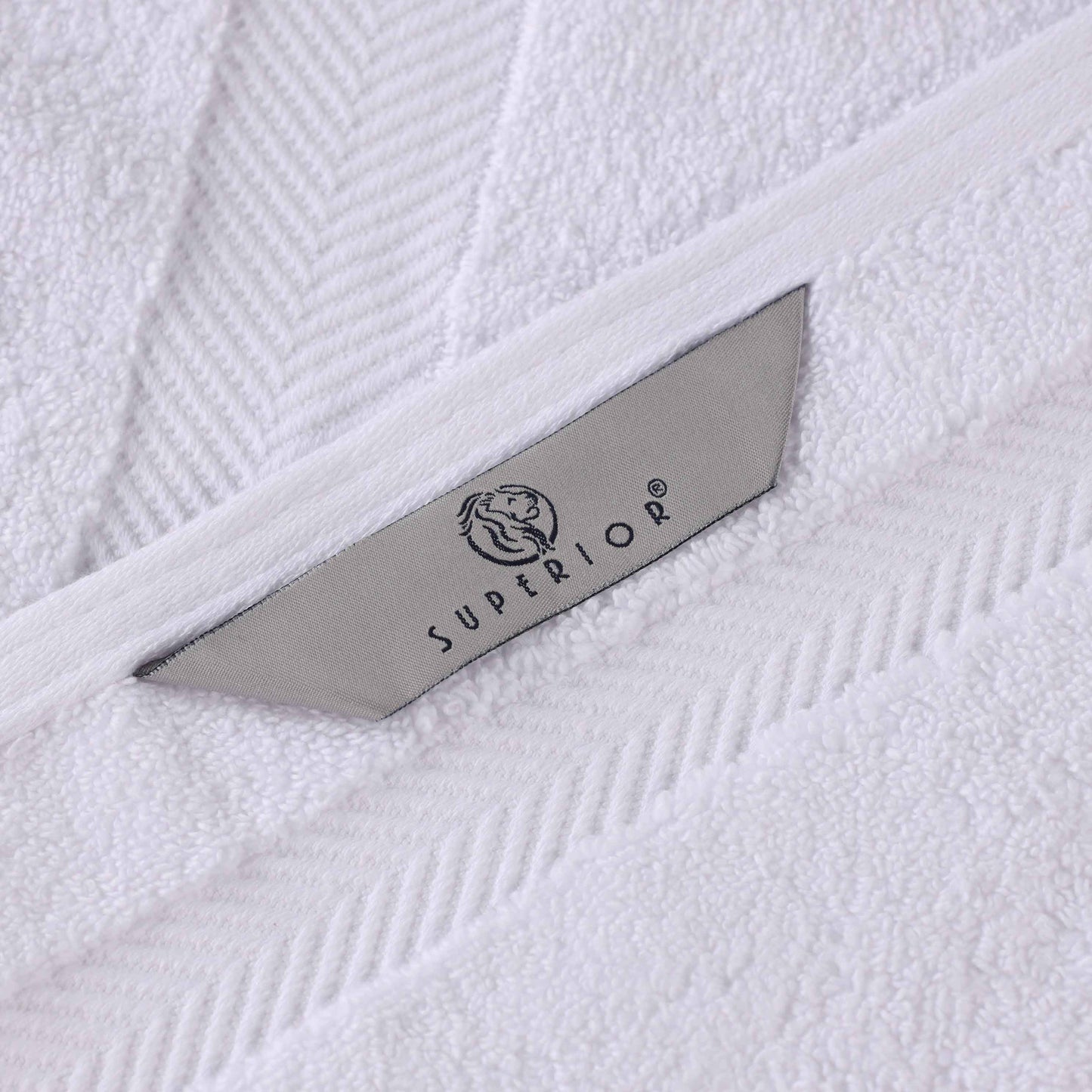 Zero Twist Smart Dry Combed Cotton 2 Piece Bath Towel Set - White