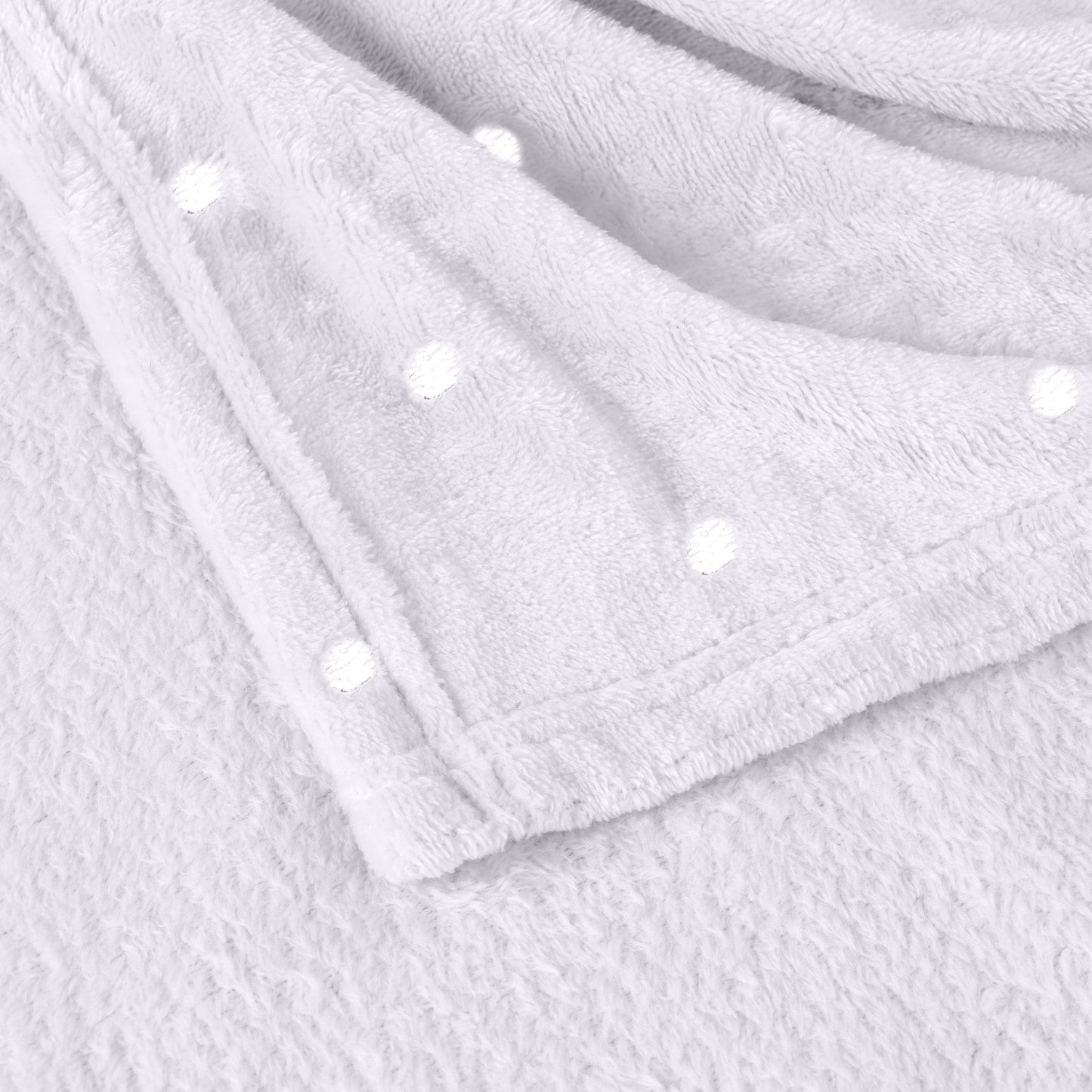 Fleece Plush Medium Weight Fluffy Soft Decorative Blanket Or Throw - White