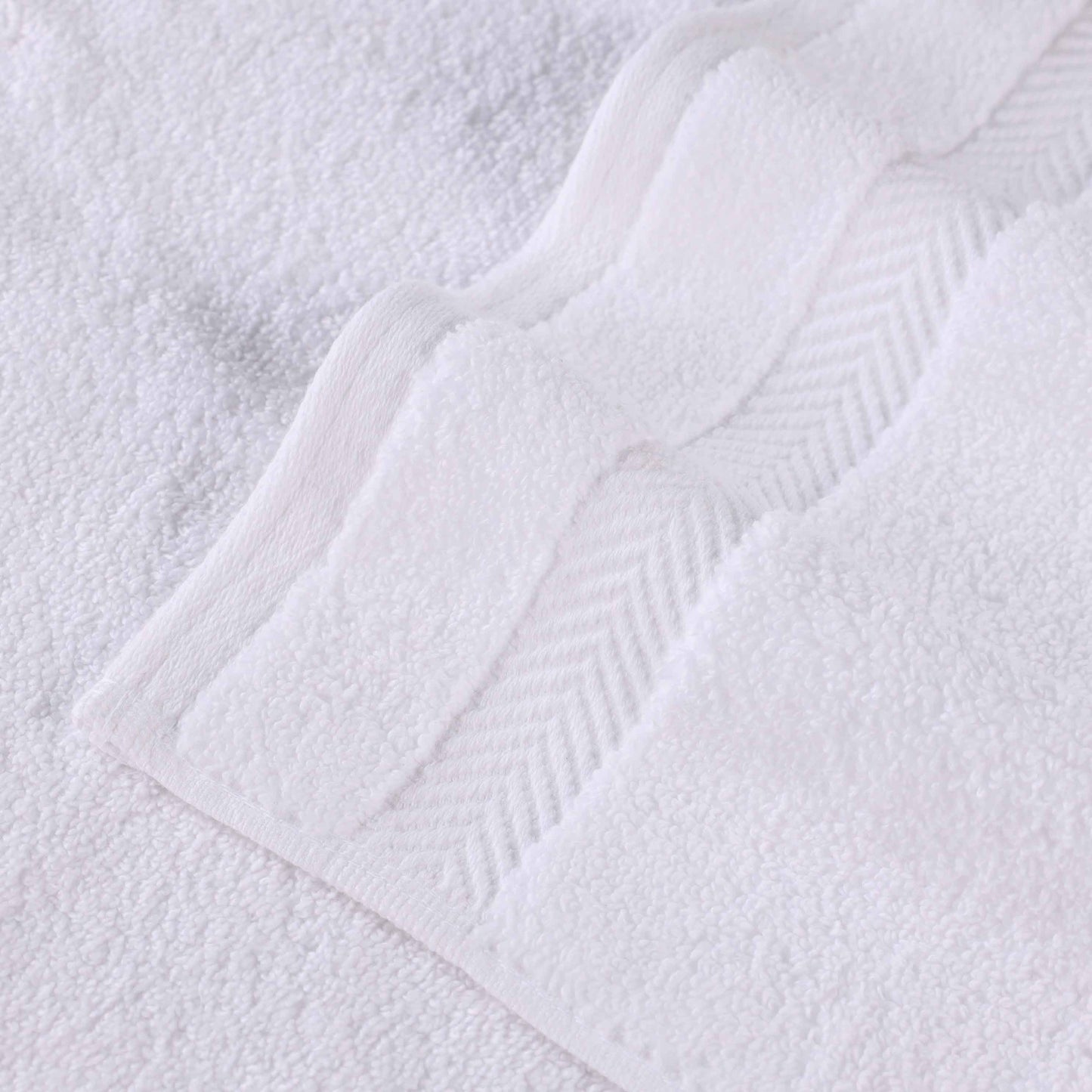 Zero Twist Smart Dry Combed Cotton 2 Piece Bath Towel Set - White