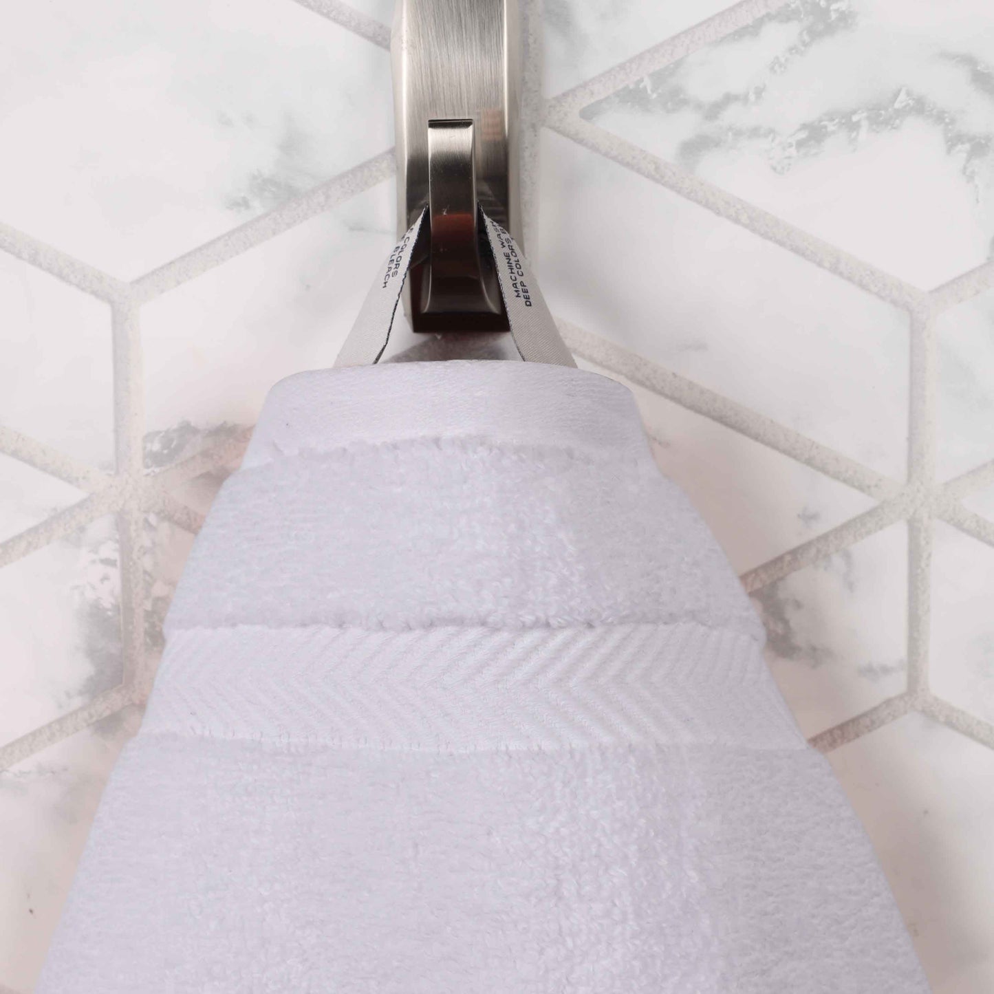 Zero Twist Smart Dry Combed Cotton 2 Piece Bath Towel Set - White