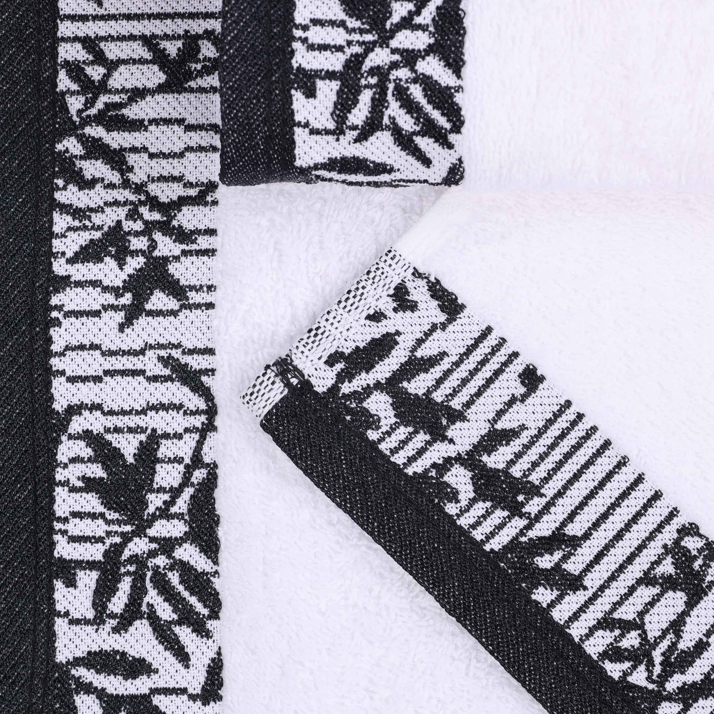 Wisteria Cotton Medium Weight Floral Jacquard Border 6 Piece Towel Set