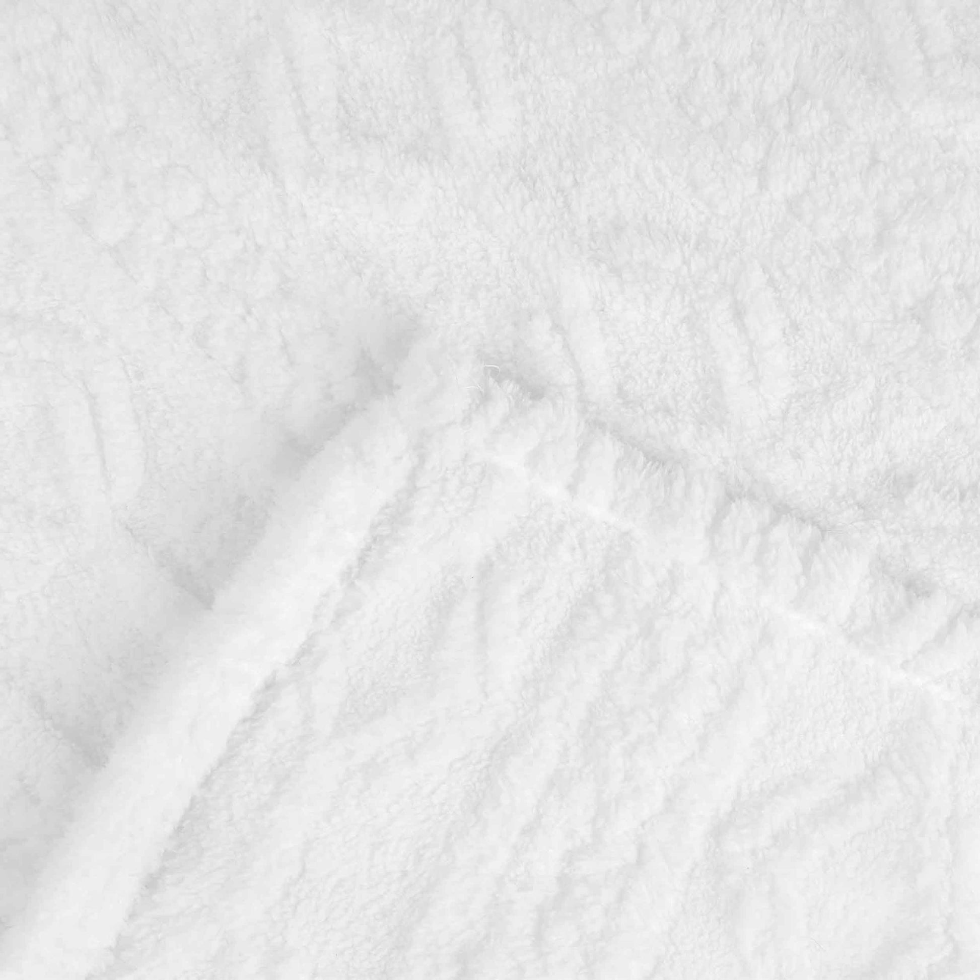 Arctic Boho Knit Jacquard Fleece Plush Medium Weight Fluffy Blanket - White