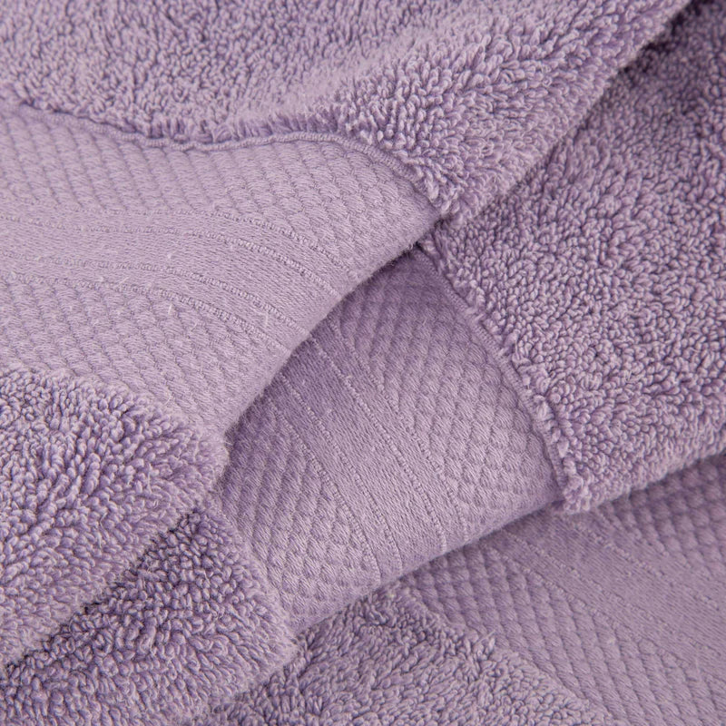 Turkish Cotton Highly Absorbent Solid 6 Piece Towel Set - Wisteria
