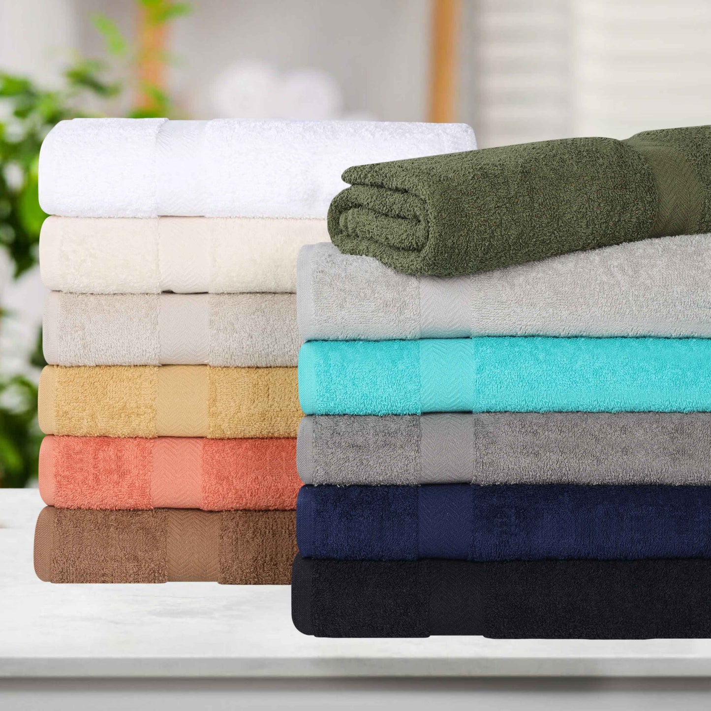 Highly Absorbent Eco-Friendly Soft Cotton 18 Piece Towel Set