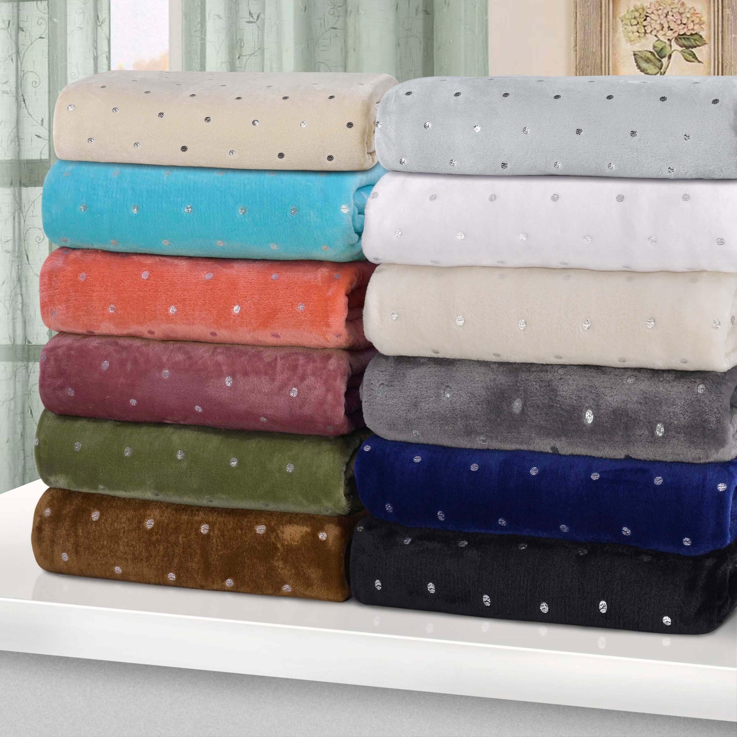 Fleece Plush Medium Weight Fluffy Soft Decorative Blanket Or Throw