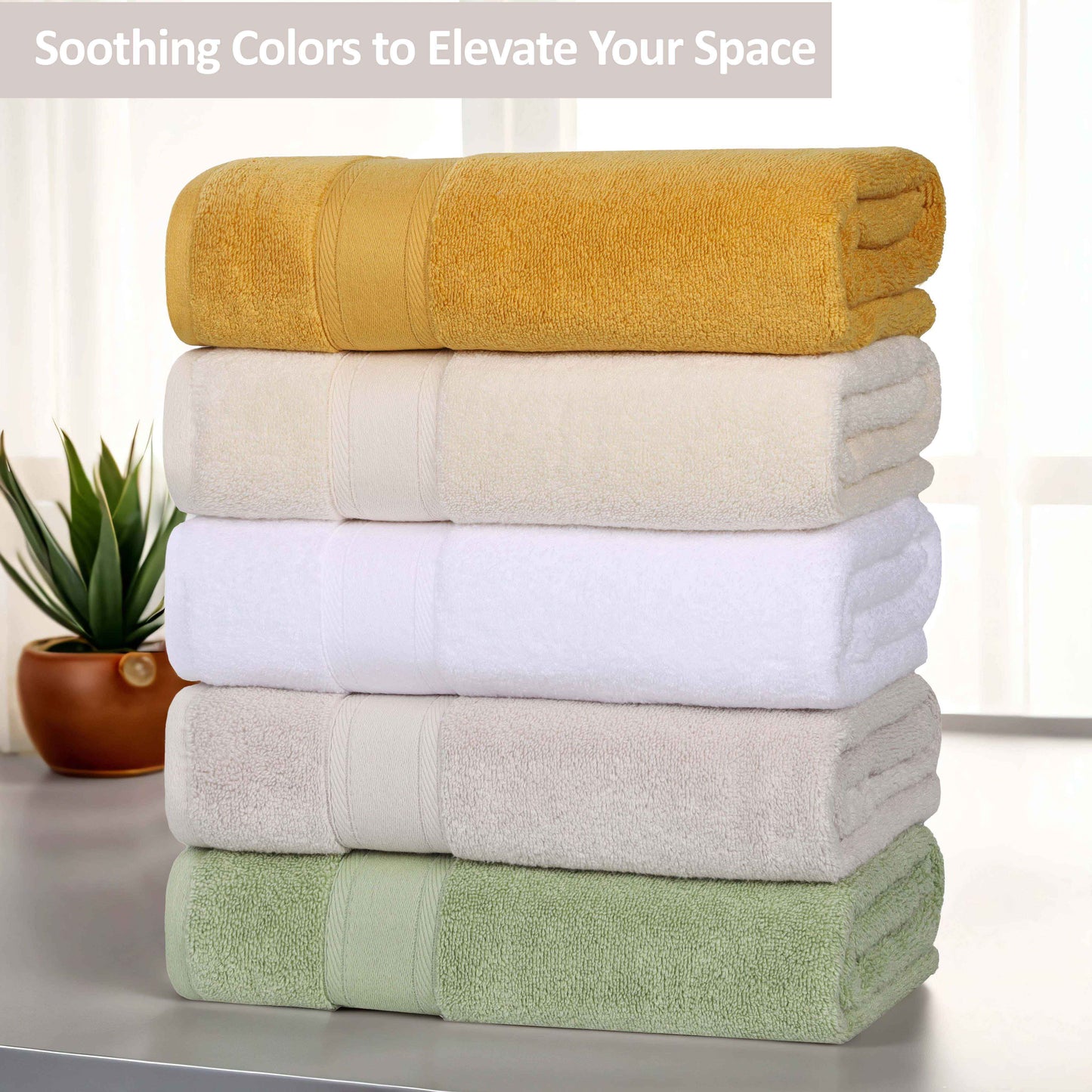 Belmont Zero Twist Cotton Medium Weight 3 Piece Towel Set