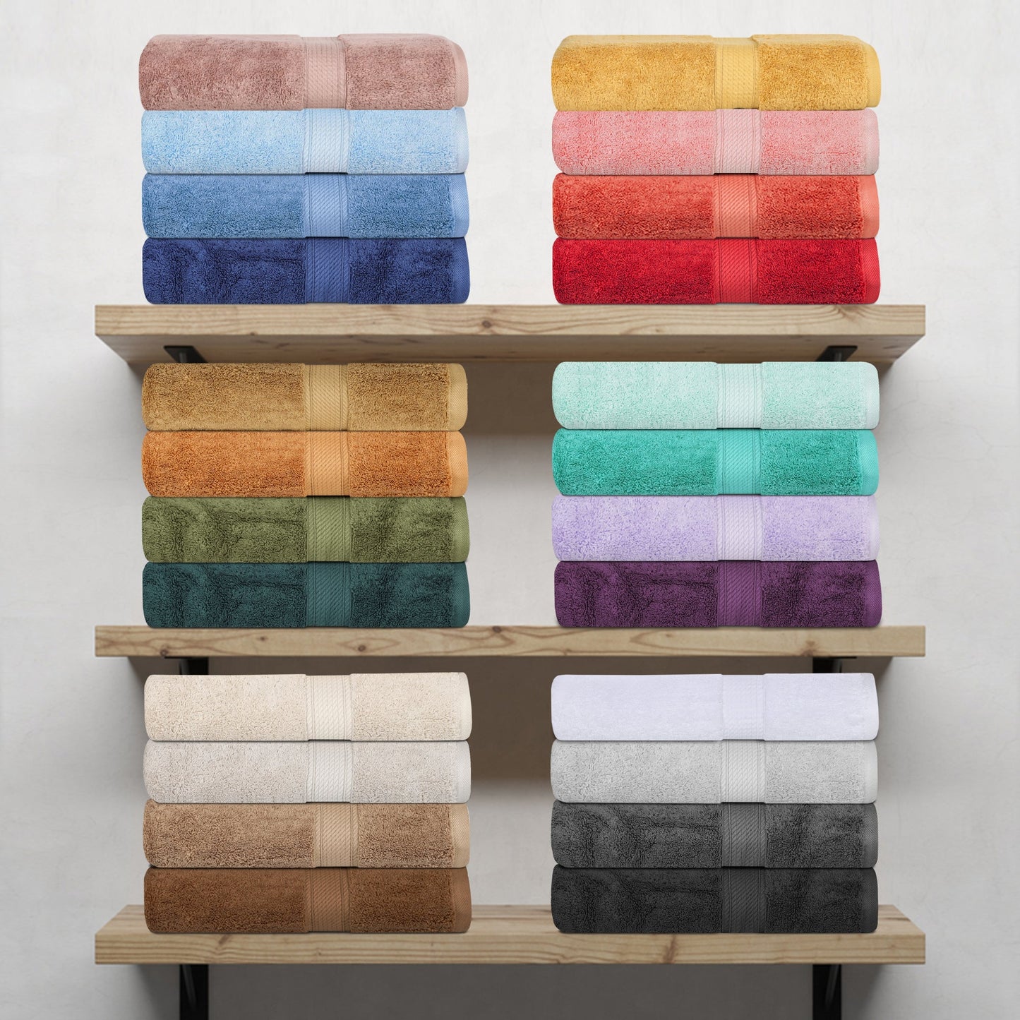 Madison Egyptian Cotton Pile Heavyweight 2 Piece Bath Towel Set