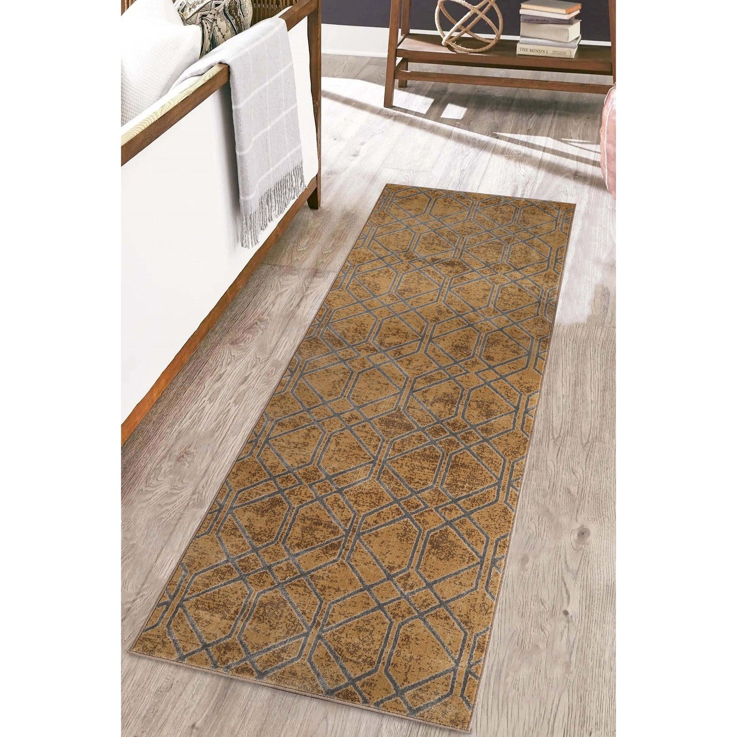 Abner Modern Geometric Diamond Indoor Area Rug or Runner Rug