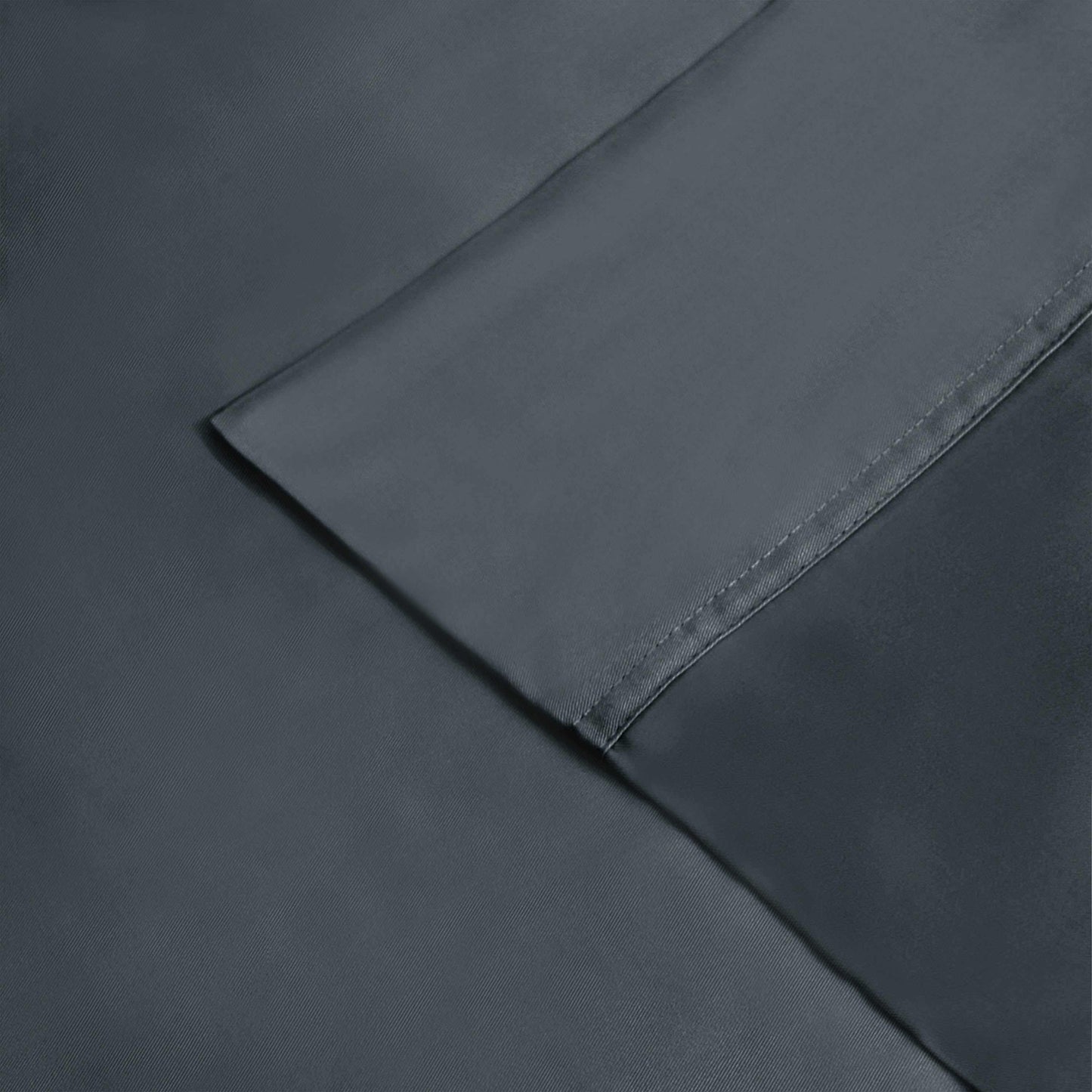 Superior 100% Rayon From Bamboo 300 Thread Count Solid 2 Piece Pillowcase Set - Charcoal