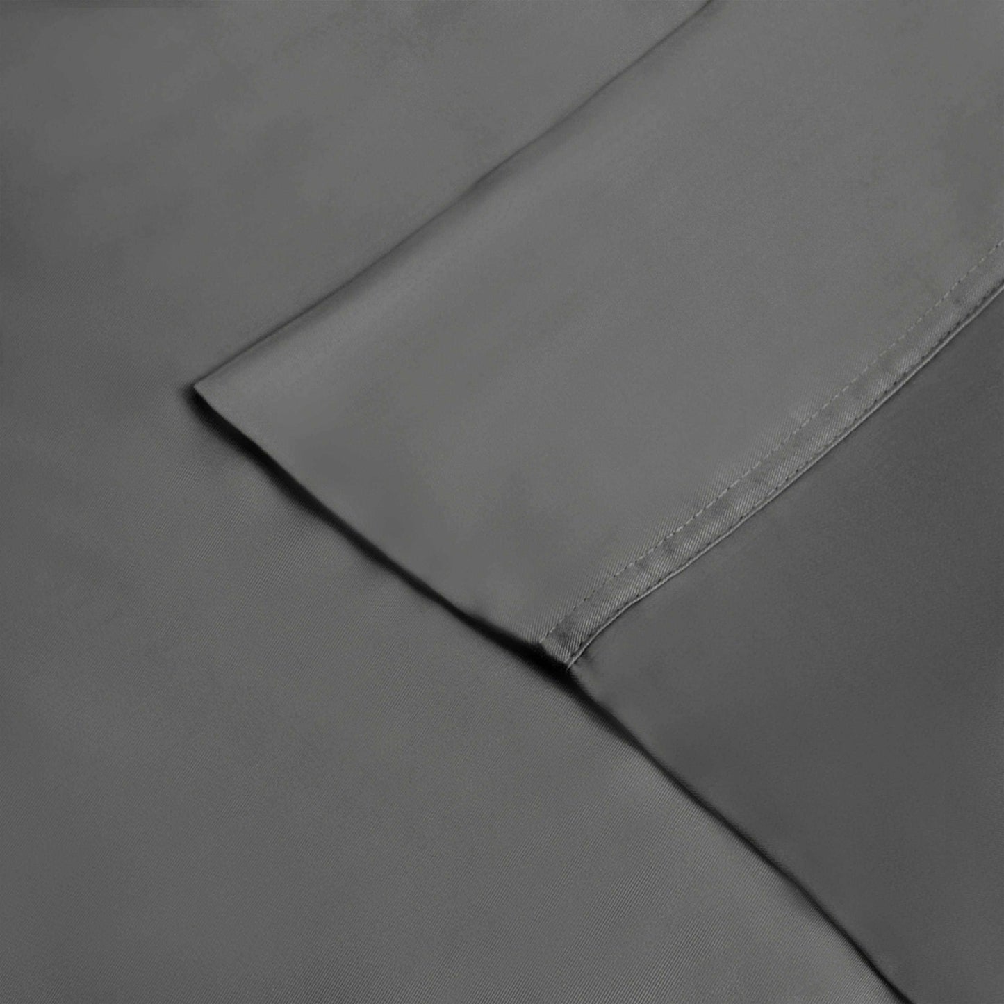 Superior 100% Rayon From Bamboo 300 Thread Count Solid 2 Piece Pillowcase Set - Grey