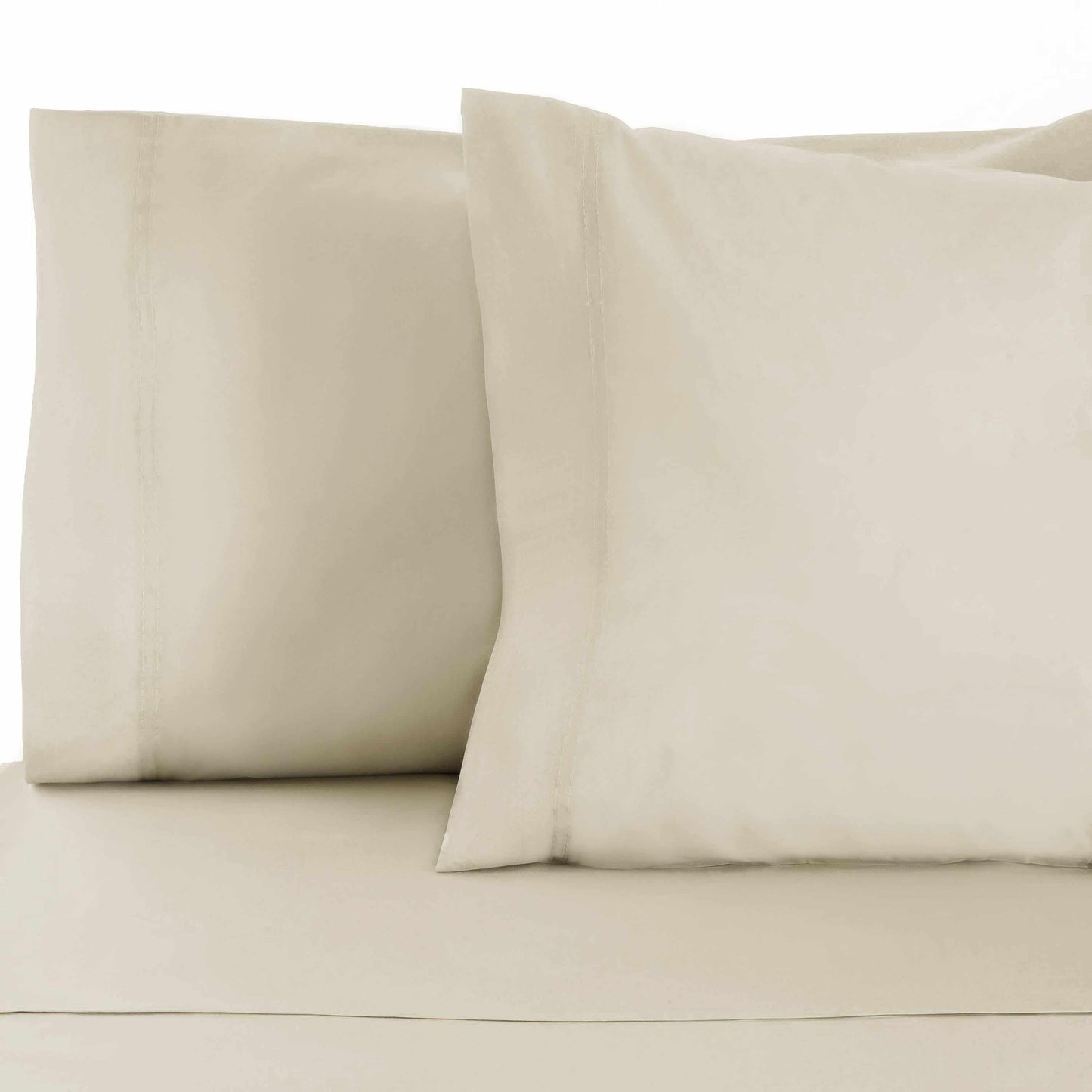 Superior 100% Rayon From Bamboo 300 Thread Count Solid 2 Piece Pillowcase Set - Ivory