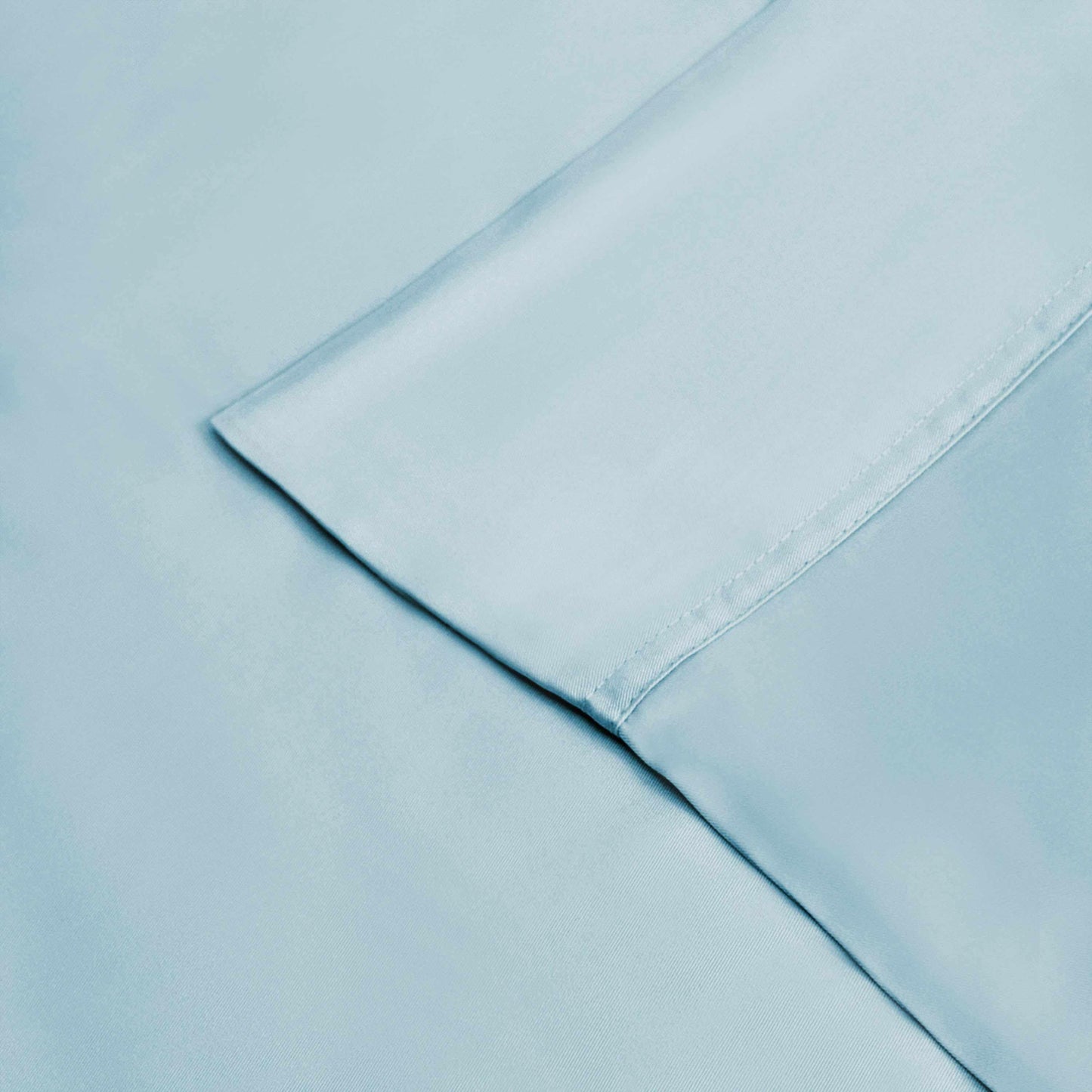 Superior 100% Rayon From Bamboo 300 Thread Count Solid 2 Piece Pillowcase Set - Light Blue