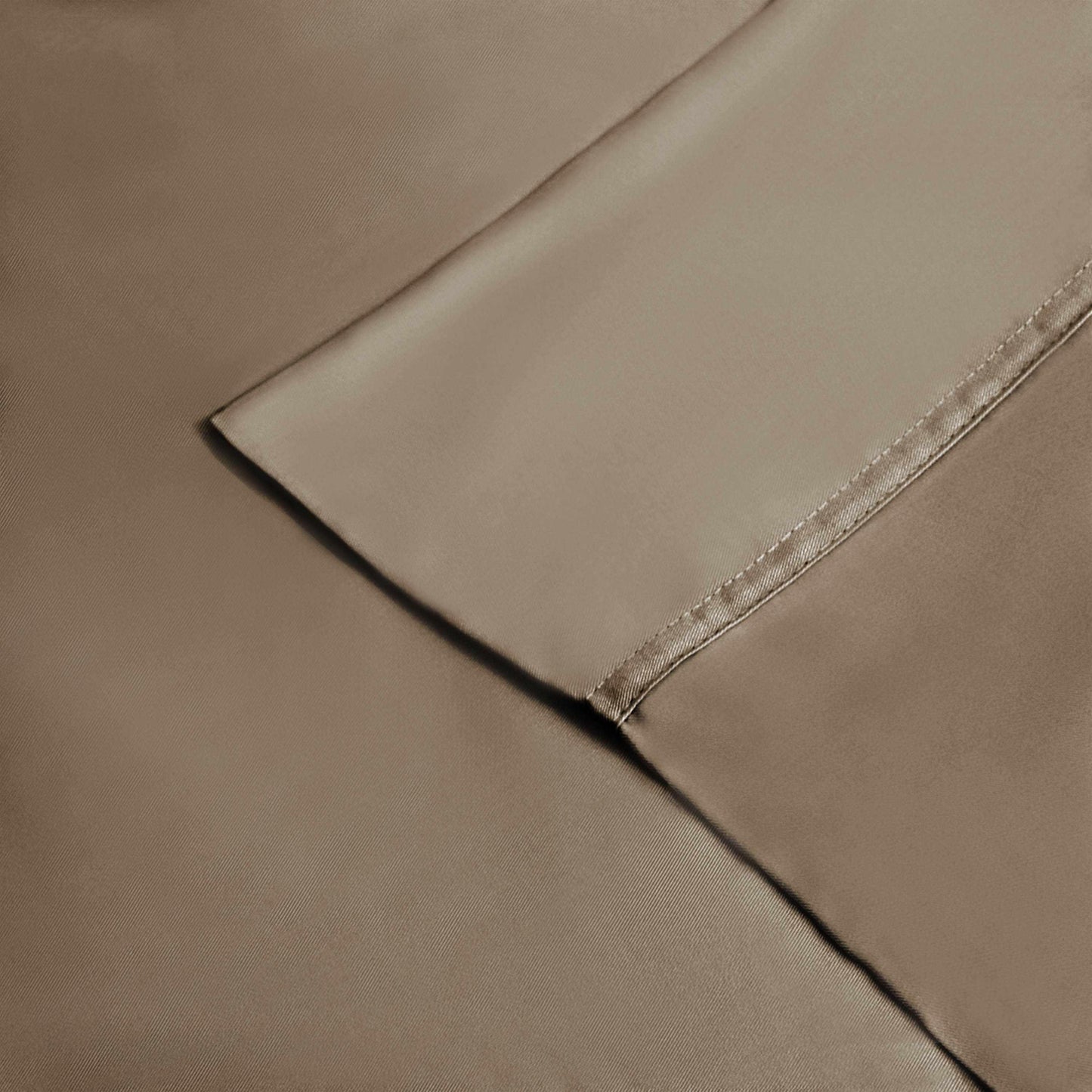 Superior 100% Rayon From Bamboo 300 Thread Count Solid 2 Piece Pillowcase Set - Taupe
