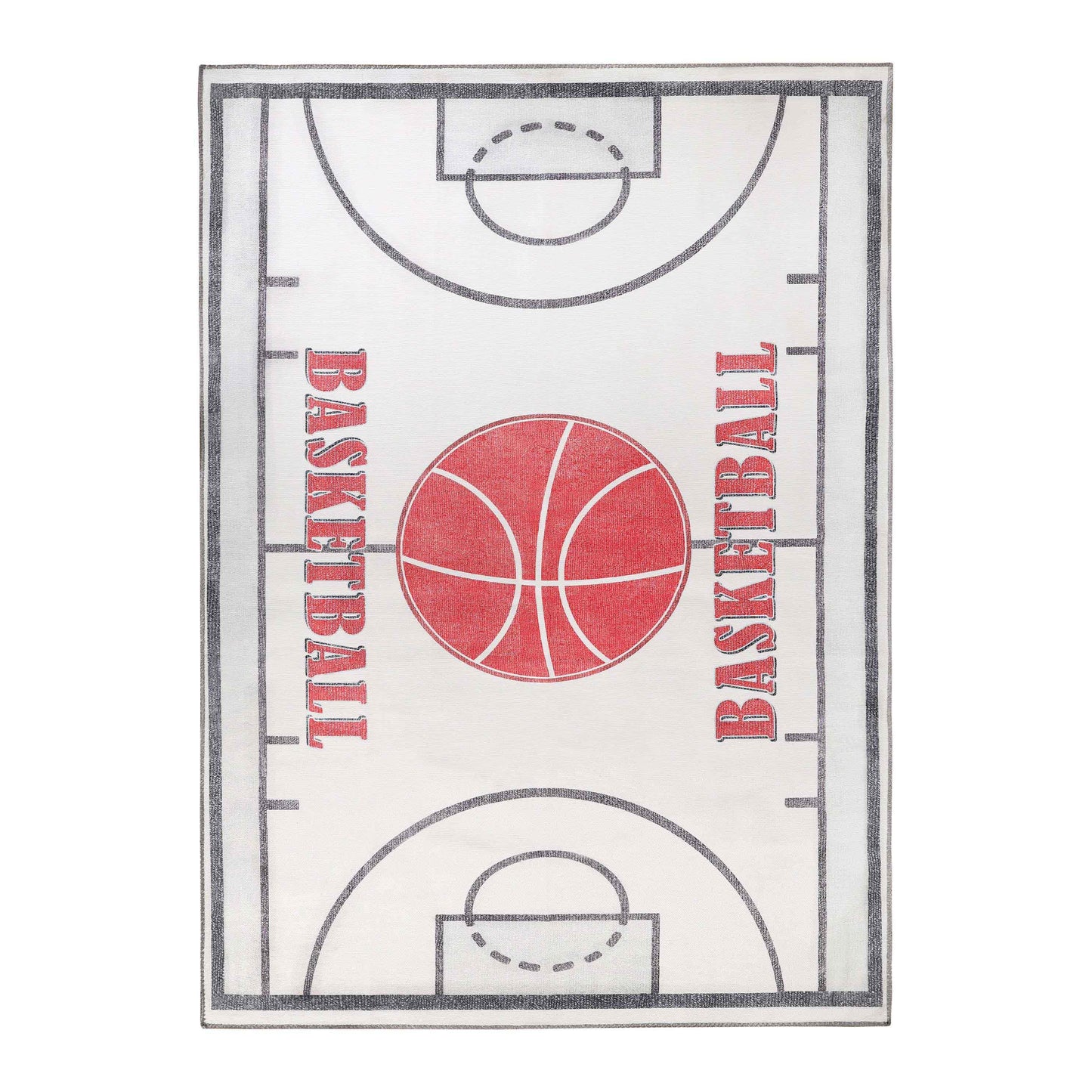 Basketball Court Playroom Non-Slip Kids Washable Indoor Area Rug