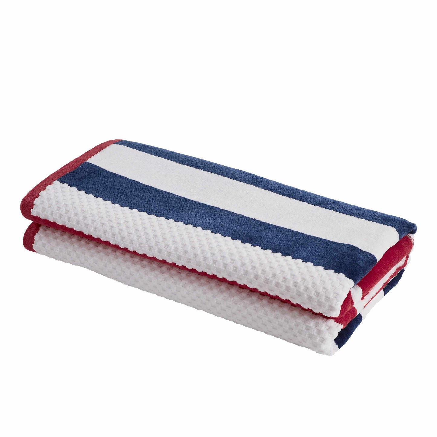 Superior Cotton Oversized Striped 2-Piece Beach Towel - Baked Apple