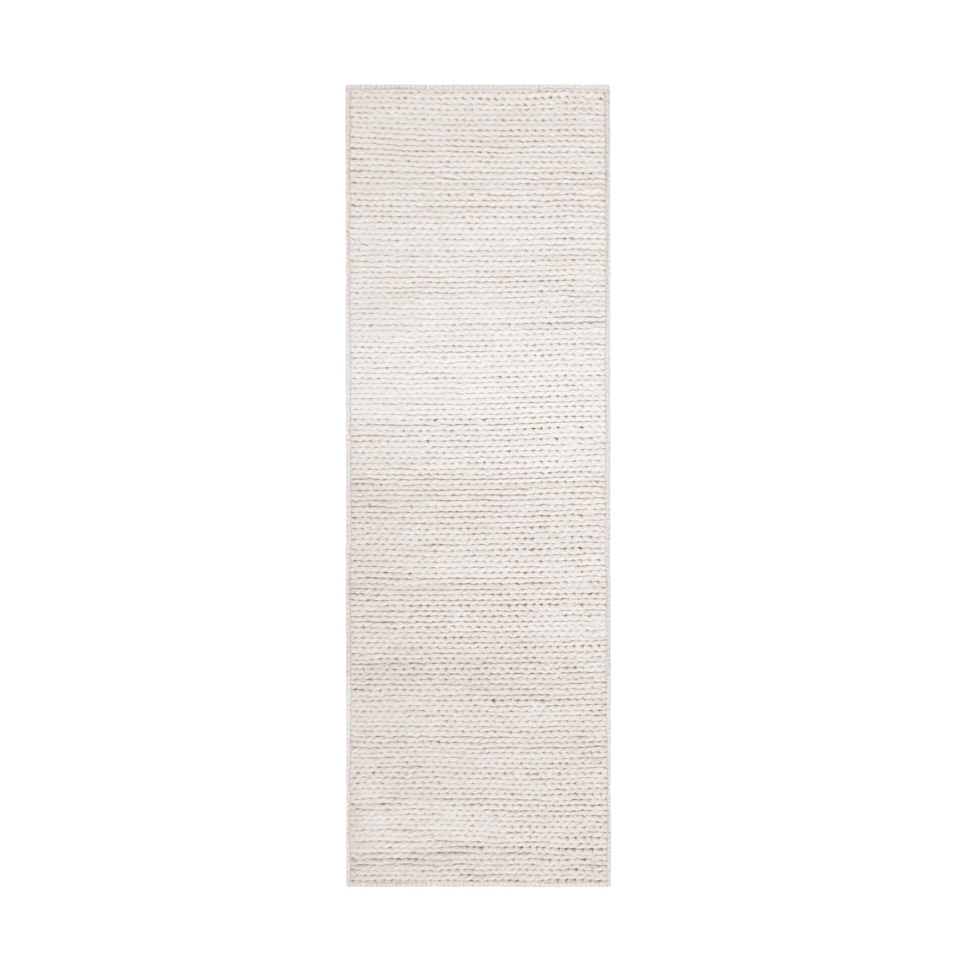 Superior Aero Hand-Braided Wool Indoor Area or Runner Rug - Off White
