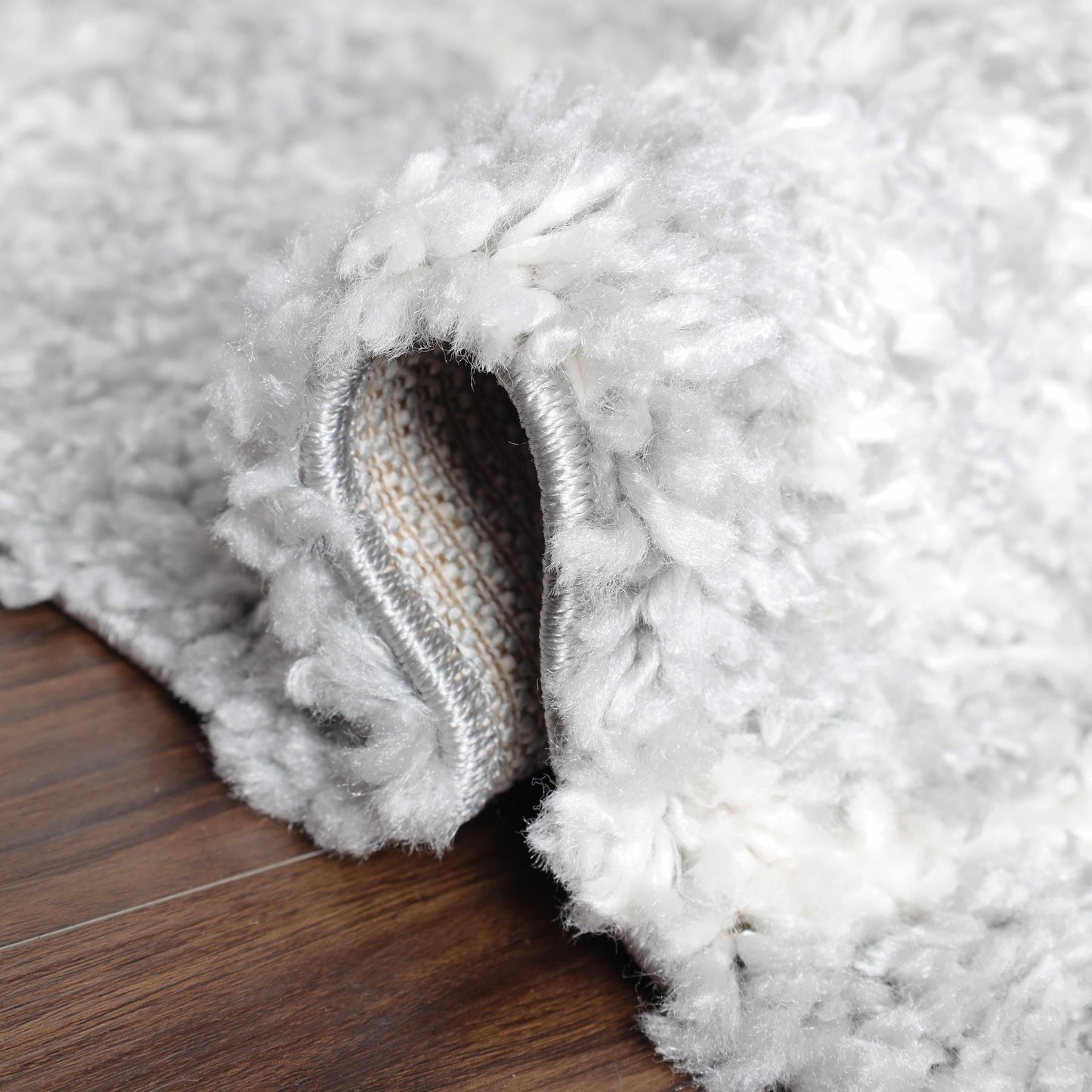 Superior Boho Geometric Diamonds Indoor Plush Shag Area Rug - Cream-Grey