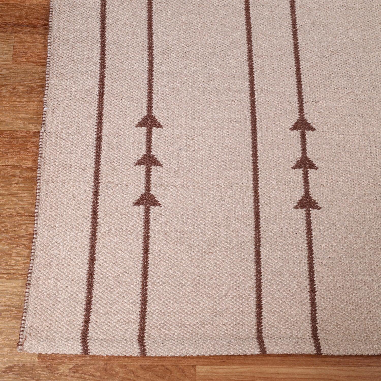 Superior Bohemian Arrow Line Pattern Indoor Outdoor Area Rug - Beige