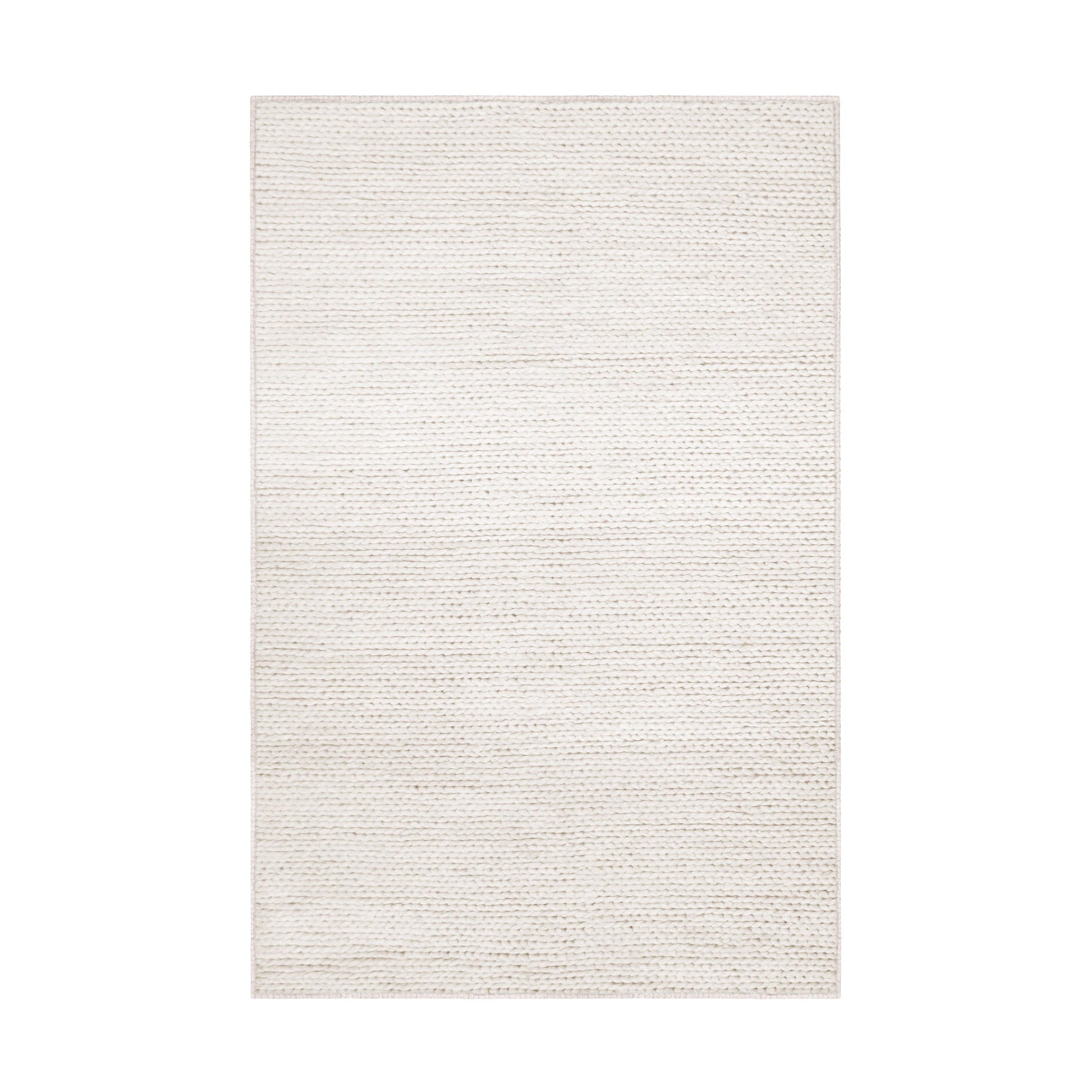 Superior Aero Hand-Braided Wool Indoor Area or Runner Rug - Off White