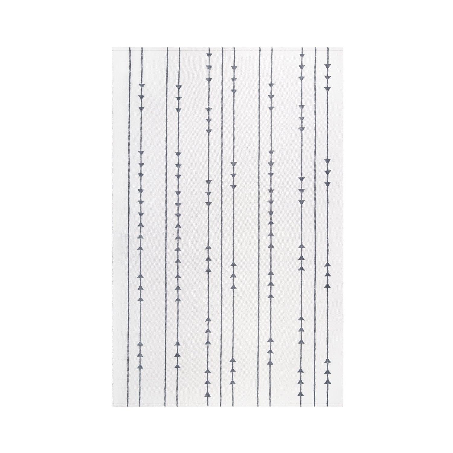 Superior Bohemian Arrow Line Pattern Indoor Outdoor Area Rug - Ivory