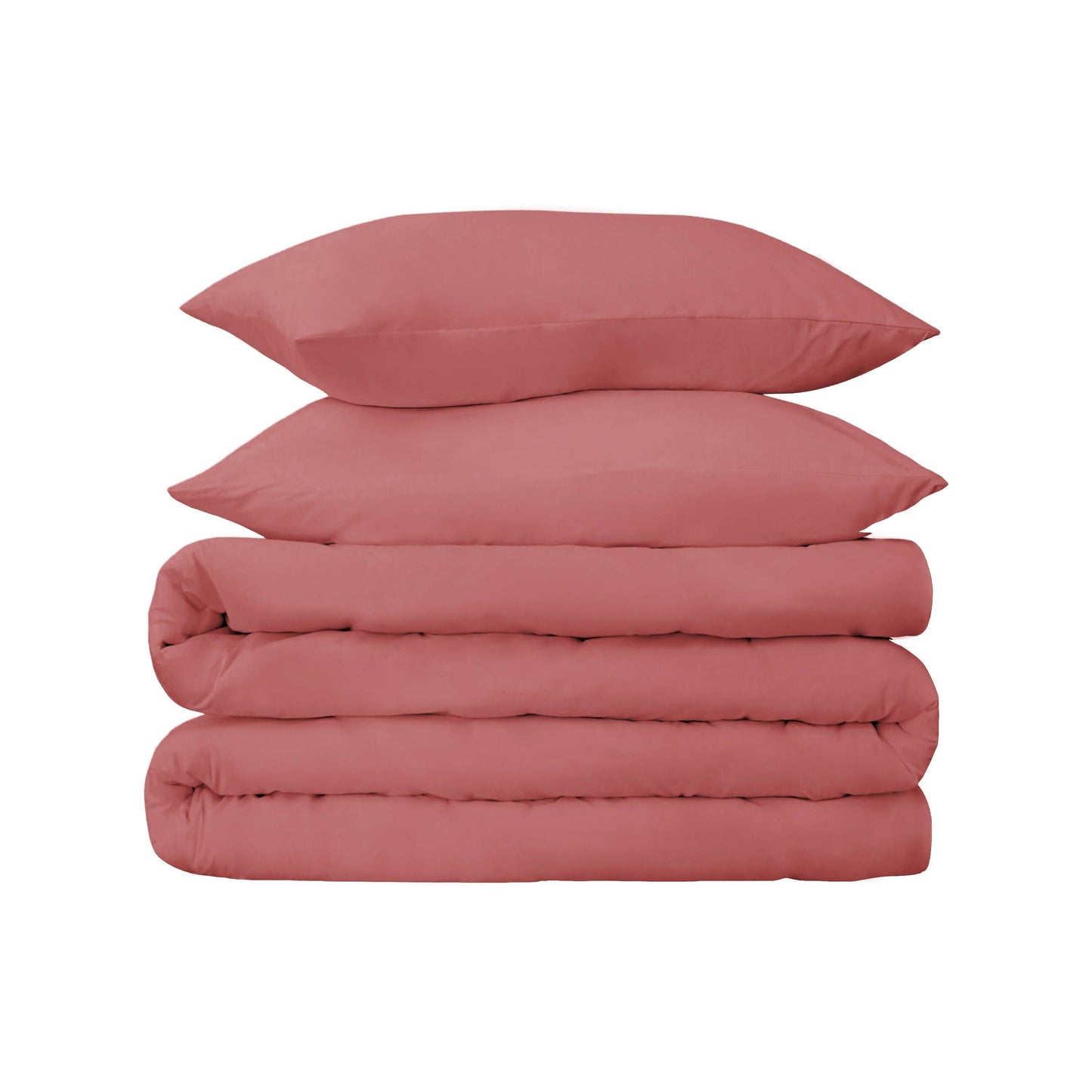 Superior Premium Egyptian Cotton 530 Thread Count Solid Duvet Cover Set - Blush