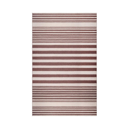 Superior Modern Stripes Large Indoor Outdoor Pattern Area Rug - Beige