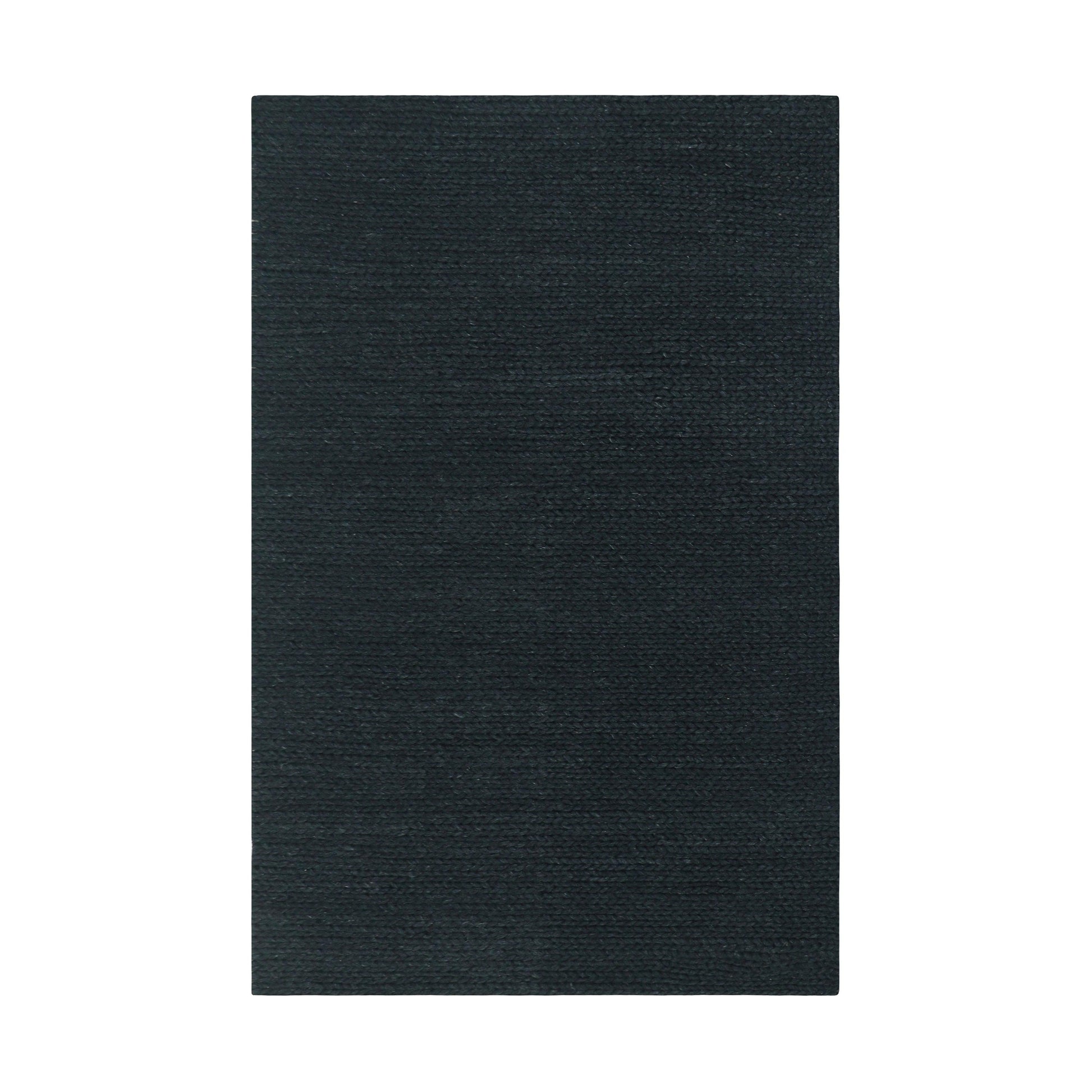 Superior Aero Hand-Braided Wool Indoor Area or Runner Rug - Black