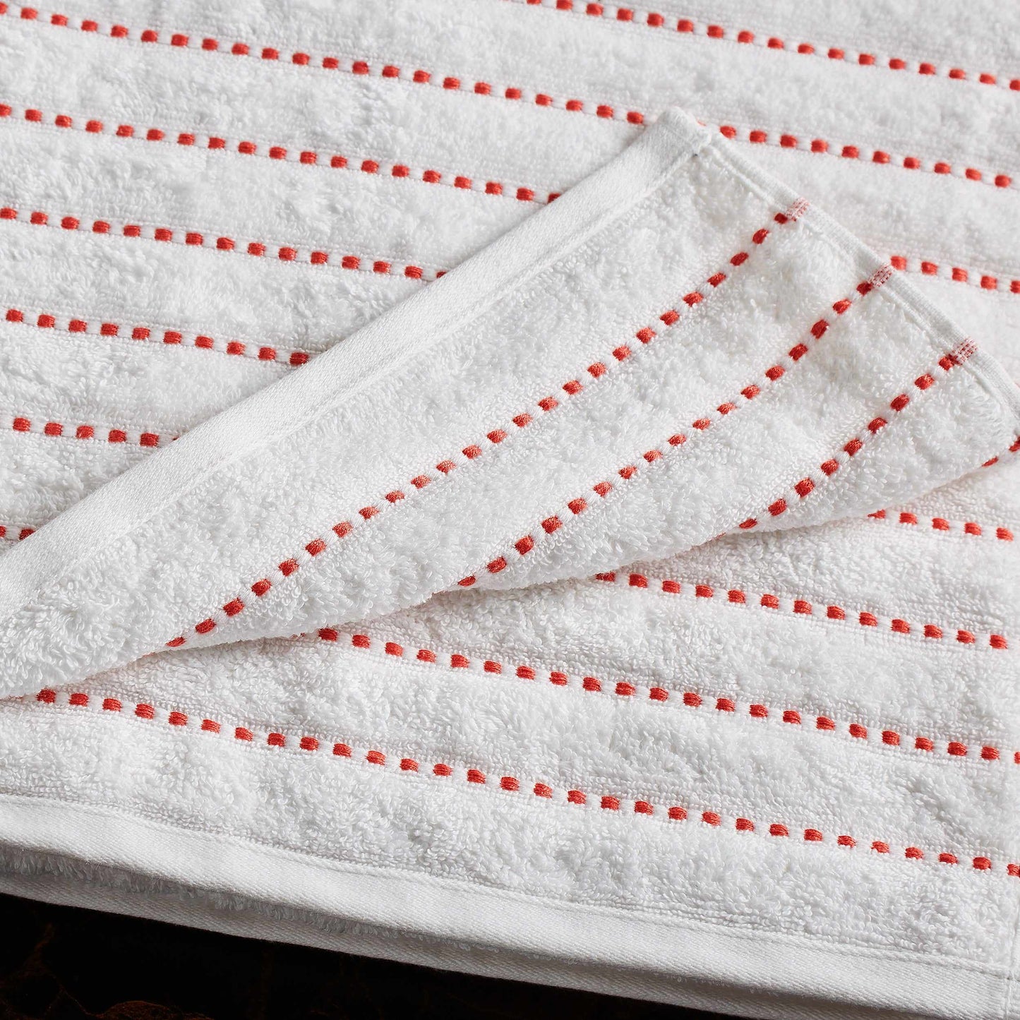 Traditional Organic Wave 650 GSM 8- Pieces Bath Sheet Set - Coral