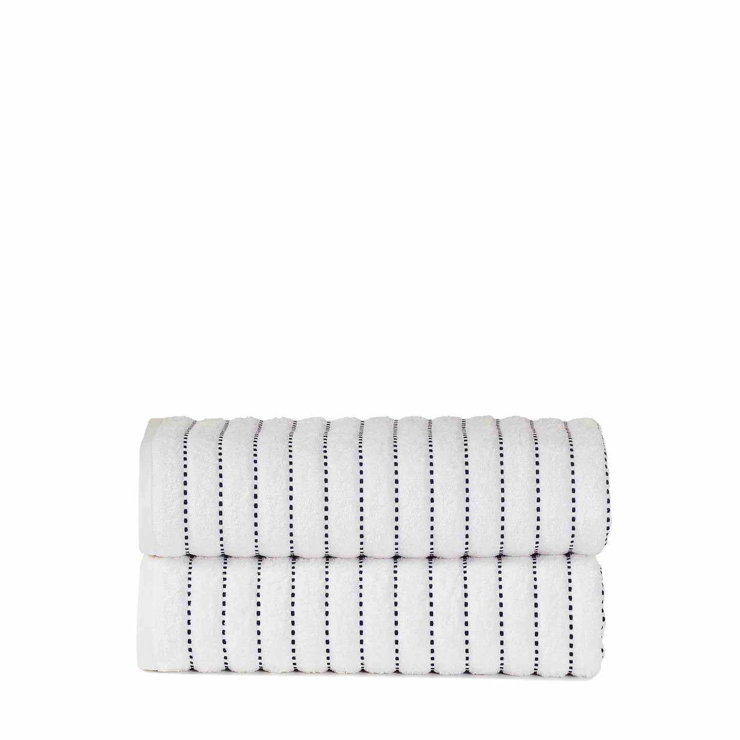Traditional Organic Wave 650 GSM 8- Pieces Bath Sheet Set - Navy Blue