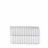 Traditional Organic Wave 650 GSM 8- Pieces Bath Sheet Set - Silver