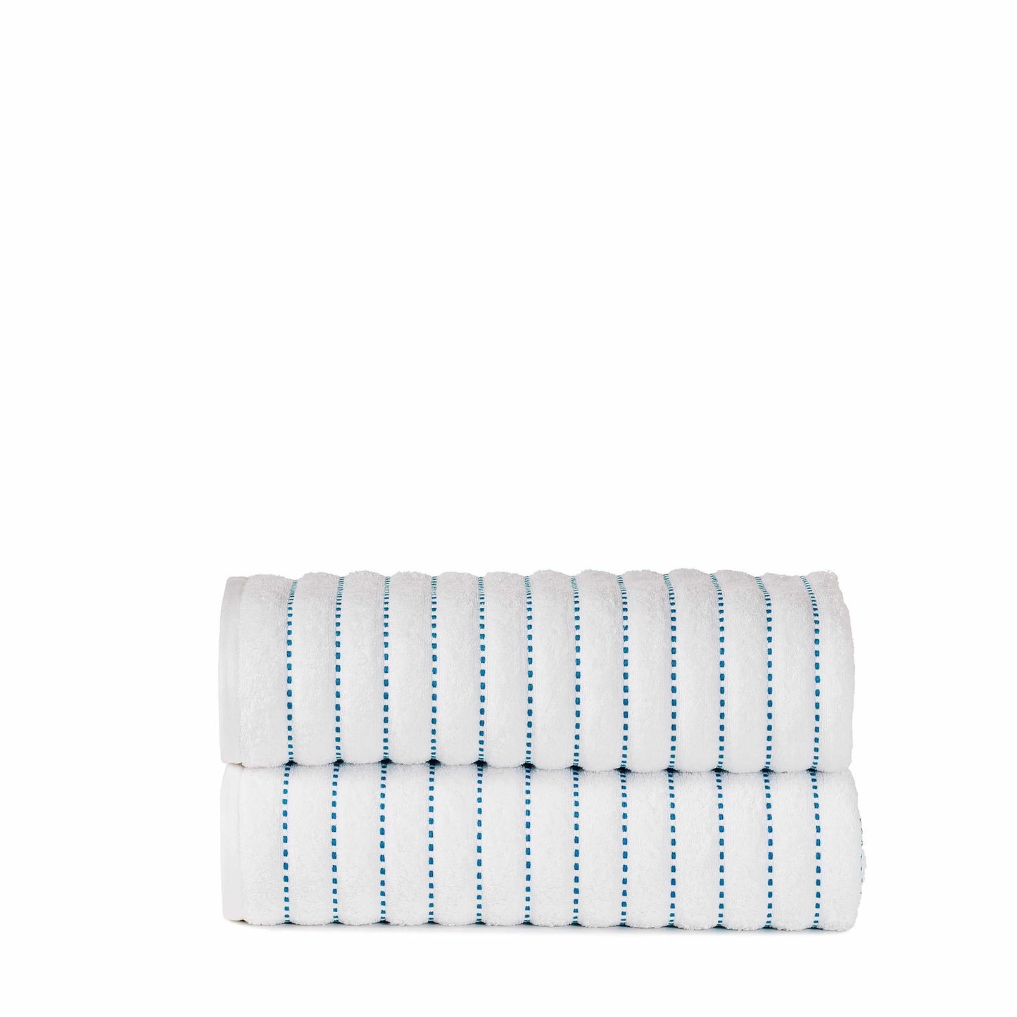 Traditional Organic Wave 650 GSM 8- Pieces Bath Sheet Set - Navy Blue