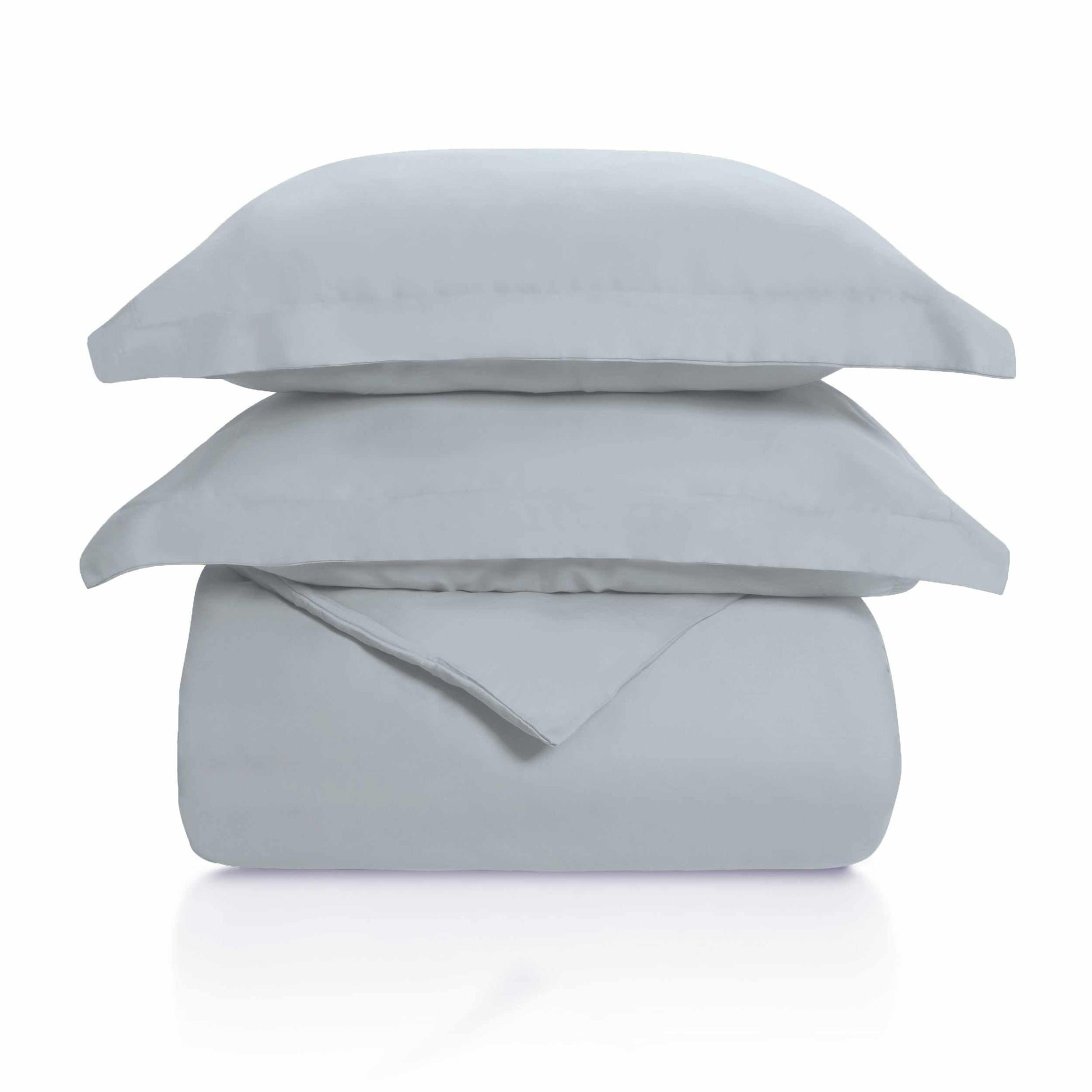 Superior Wrinkle Resistant Cotton Duvet Cover Set - Light Blue