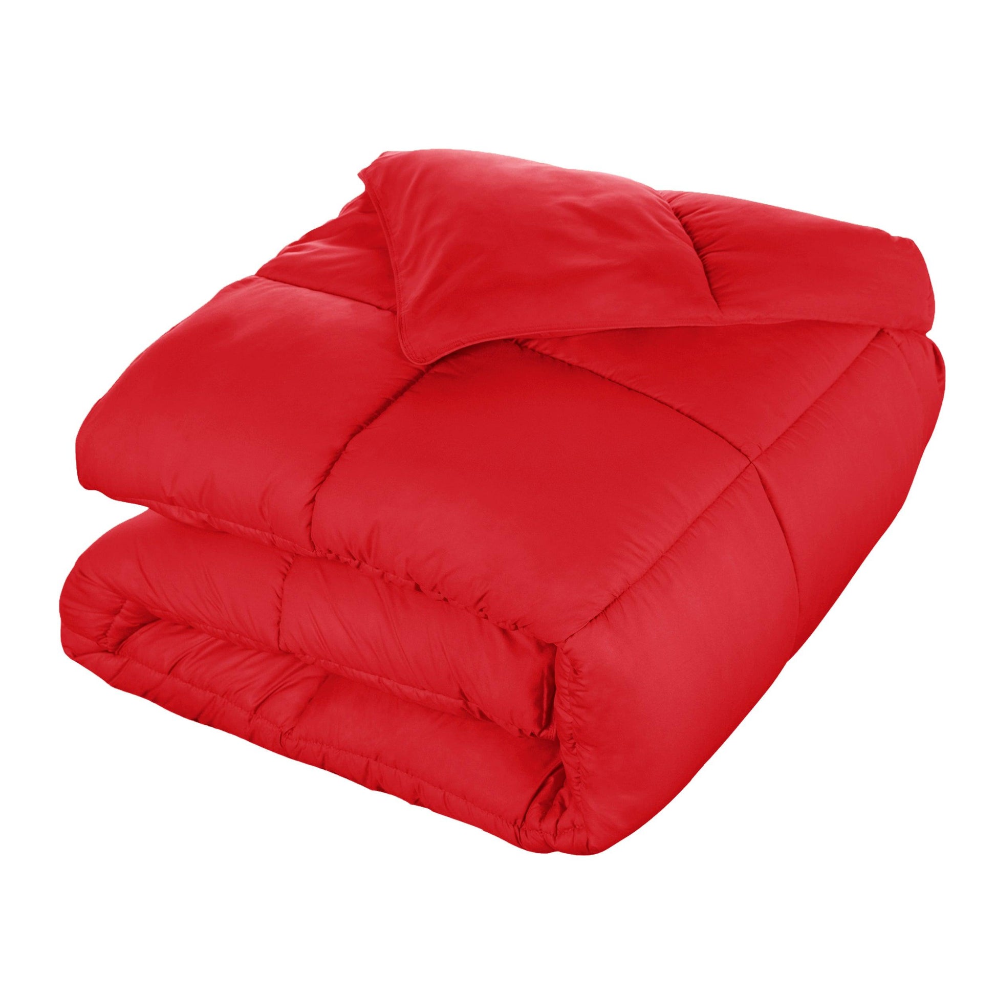Superior Solid All Season Down Alternative Microfiber Comforter - Red
