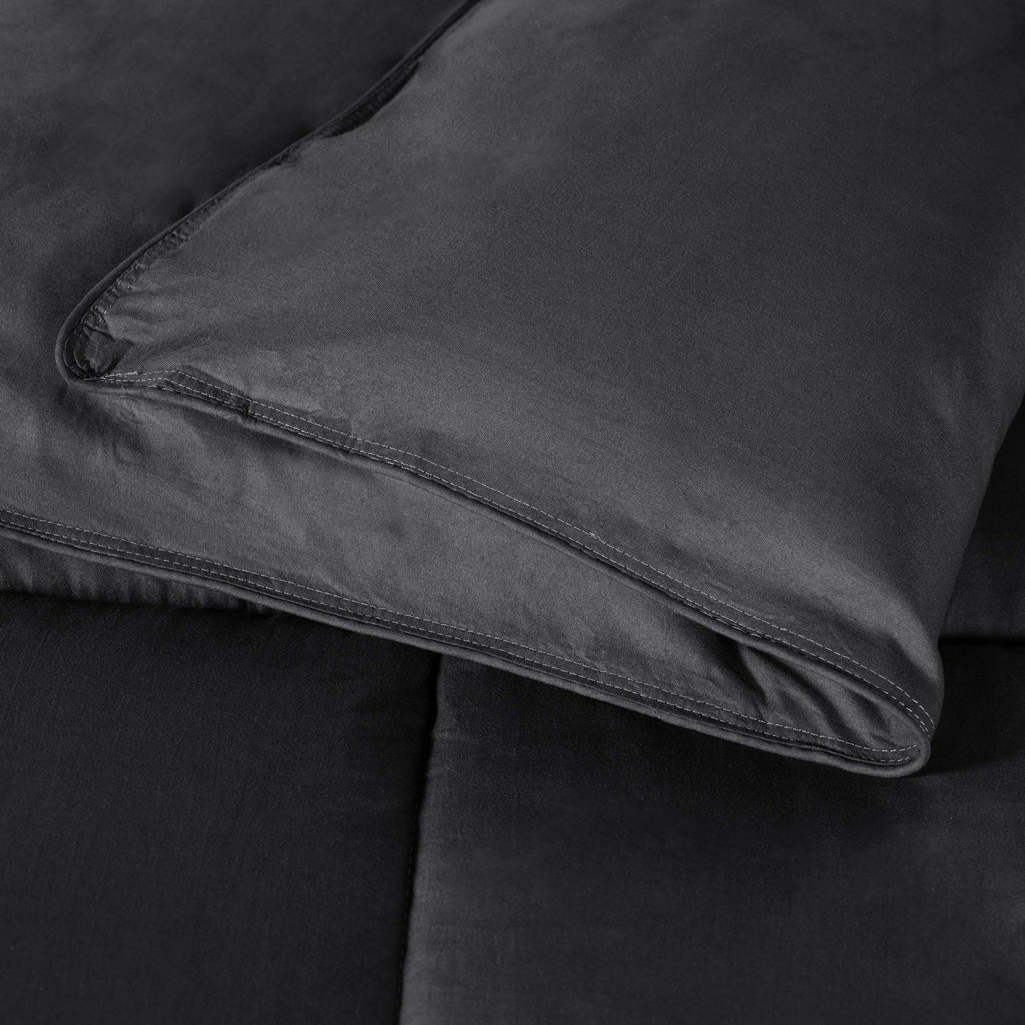 Superior Solid All Season Down Alternative Microfiber Comforter - Black