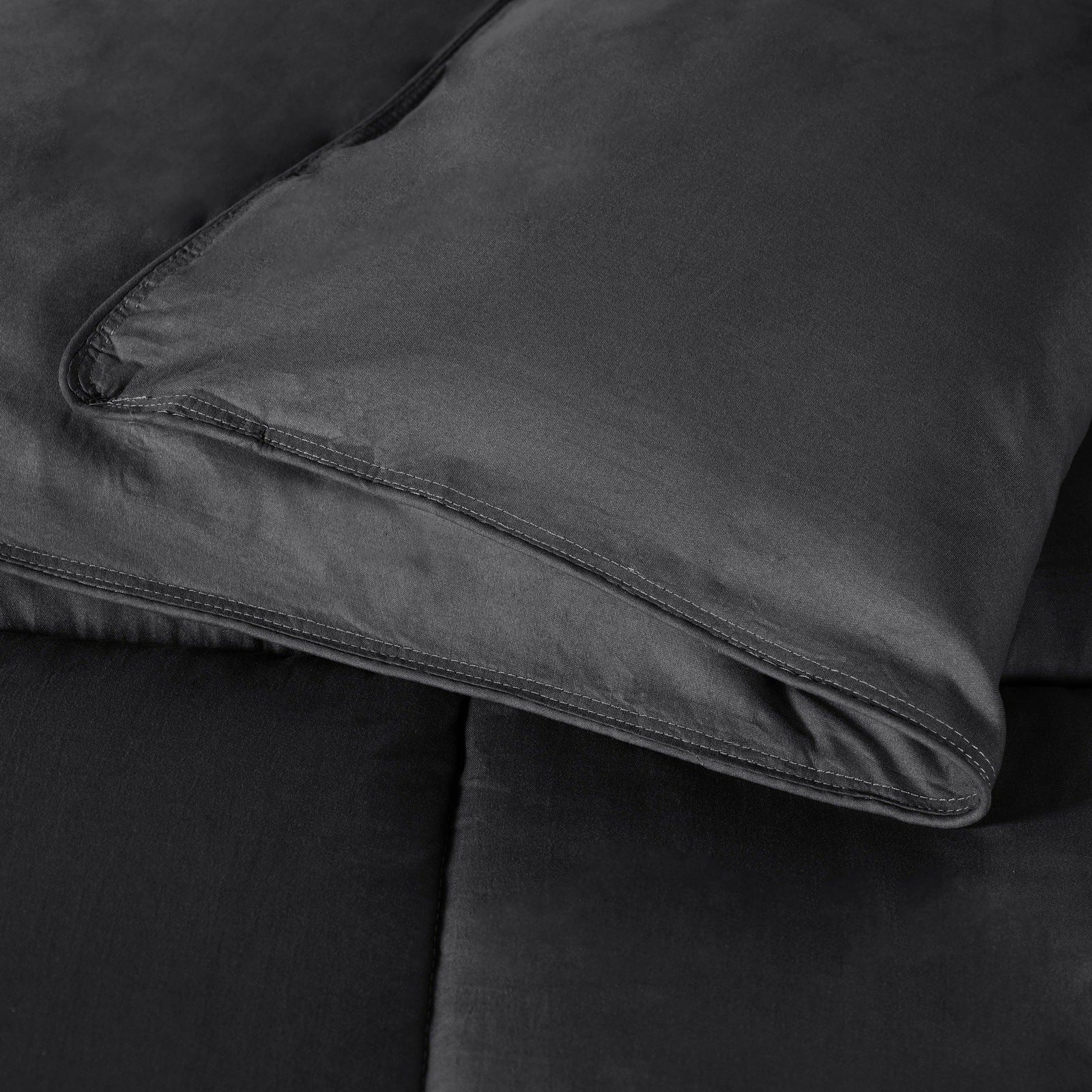 Superior Solid All Season Down Alternative Microfiber Comforter - Black