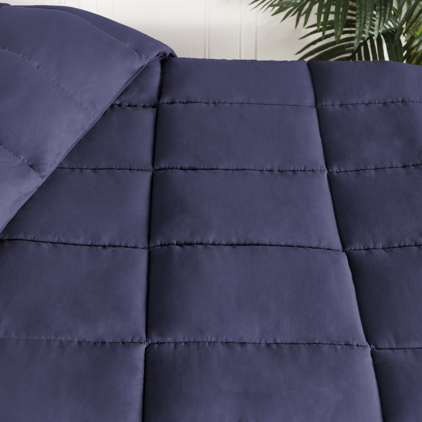 Superior Solid All Season Down Alternative Microfiber Comforter - navy Blue
