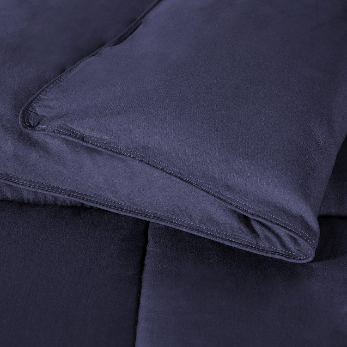 Superior Solid All Season Down Alternative Microfiber Comforter - navy Blue