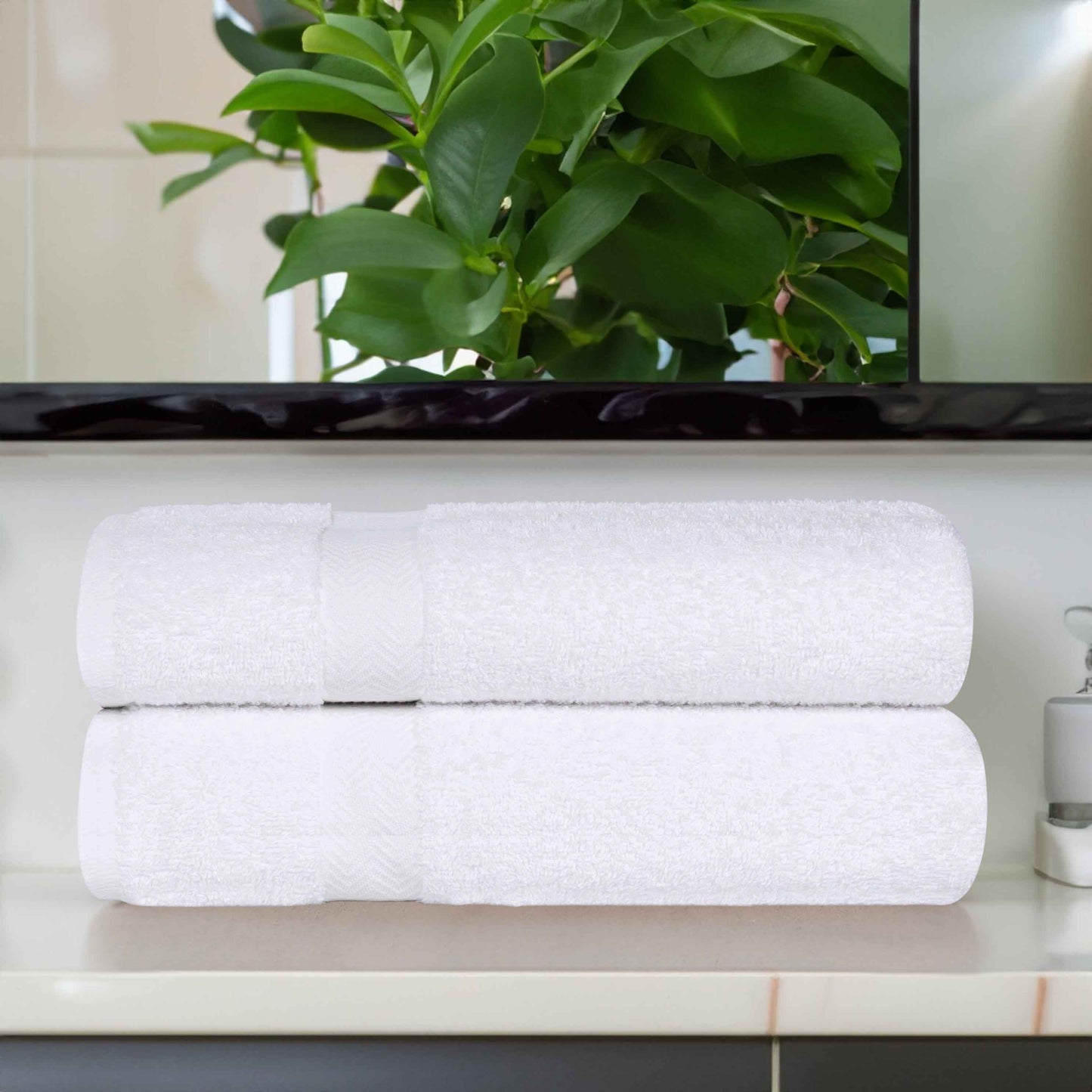 Cotton Eco-Friendly Bathroom Essentials 2 Piece Bath Sheet Set