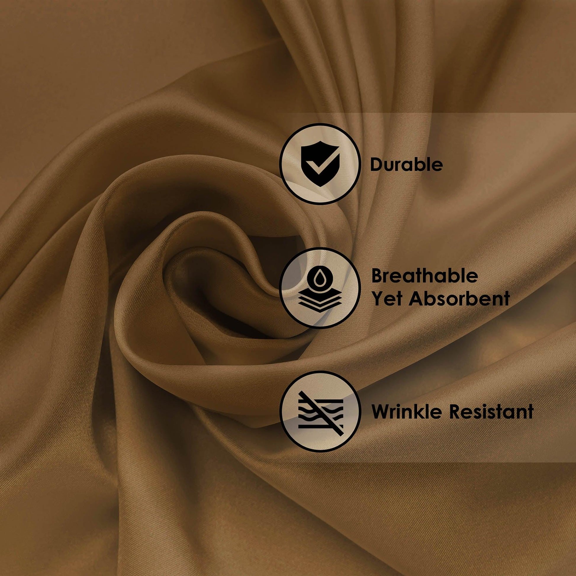 Superior Solid Count Cotton Blend Deep Pocket Sheet Set - Taupe