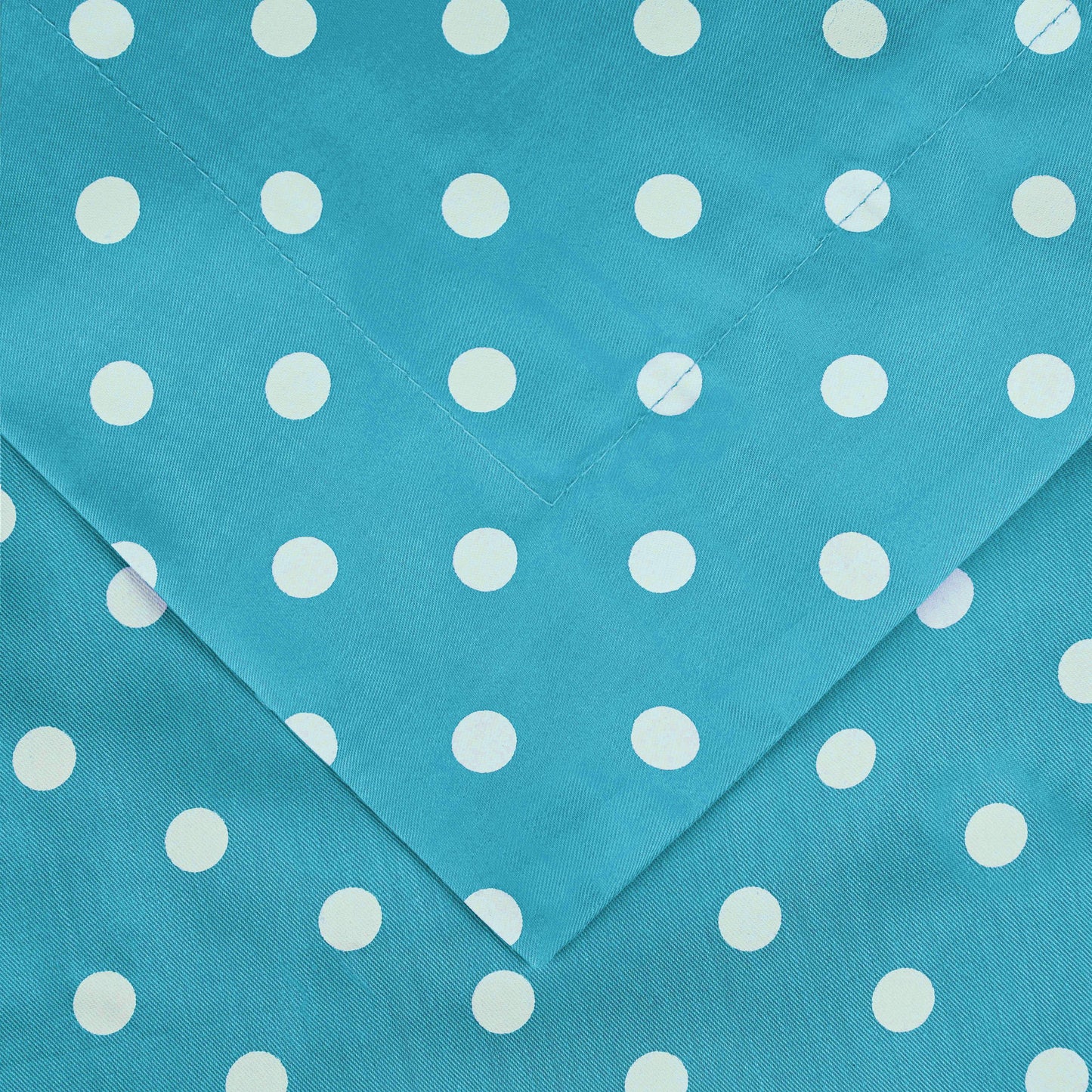 Superior Cotton Blend Polka Dot Luxury Plush Duvet Cover Set - Aqua