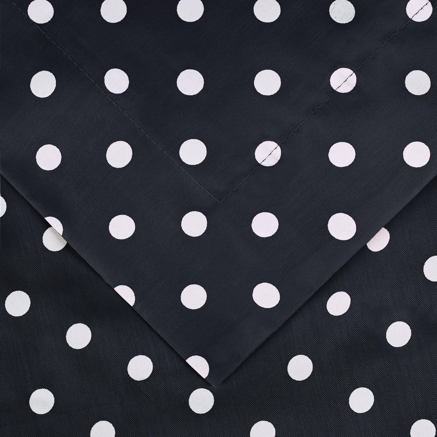 Superior Cotton Blend Polka Dot Luxury Plush Duvet Cover Set - Black
