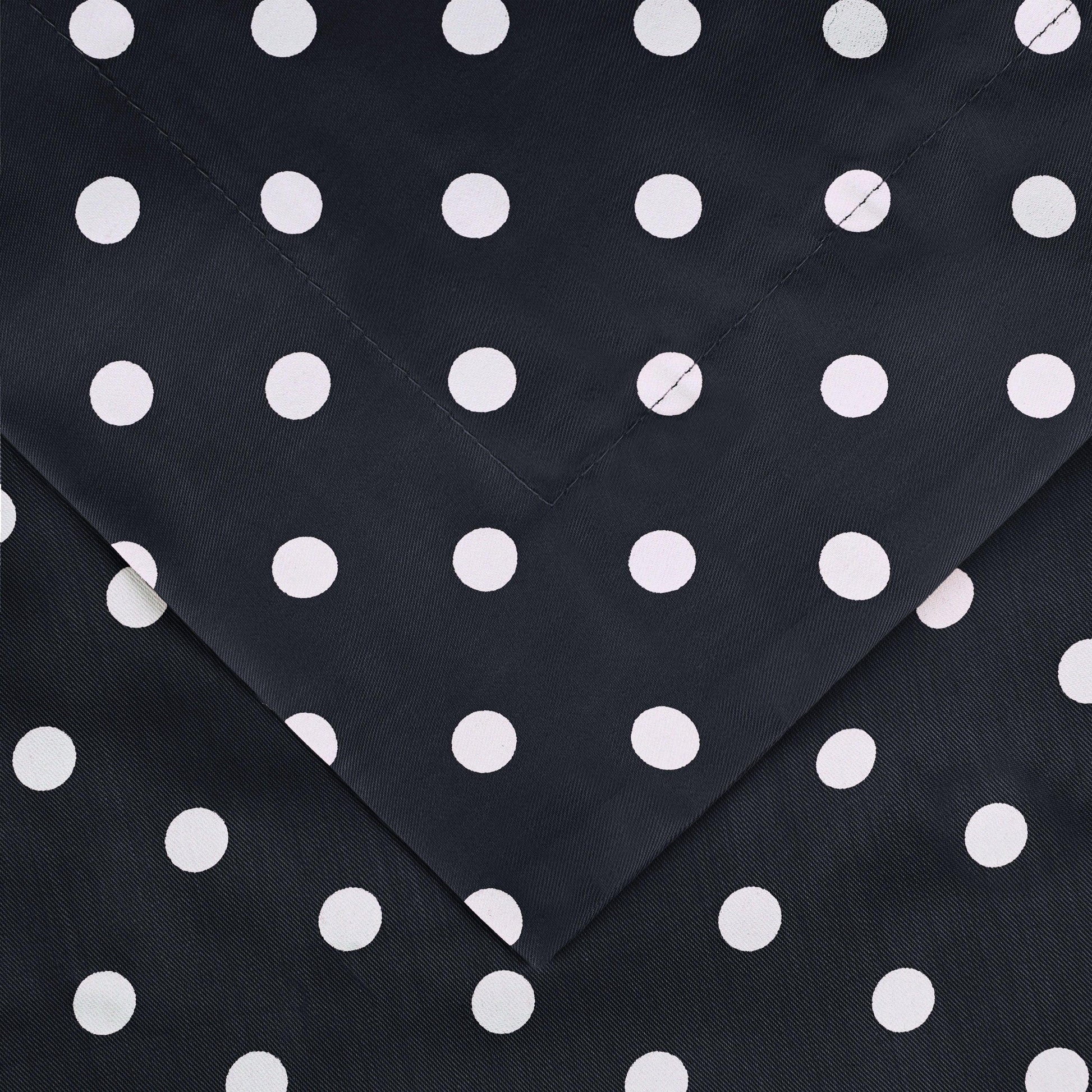 Superior Cotton Blend Polka Dot Luxury Plush Duvet Cover Set - Black