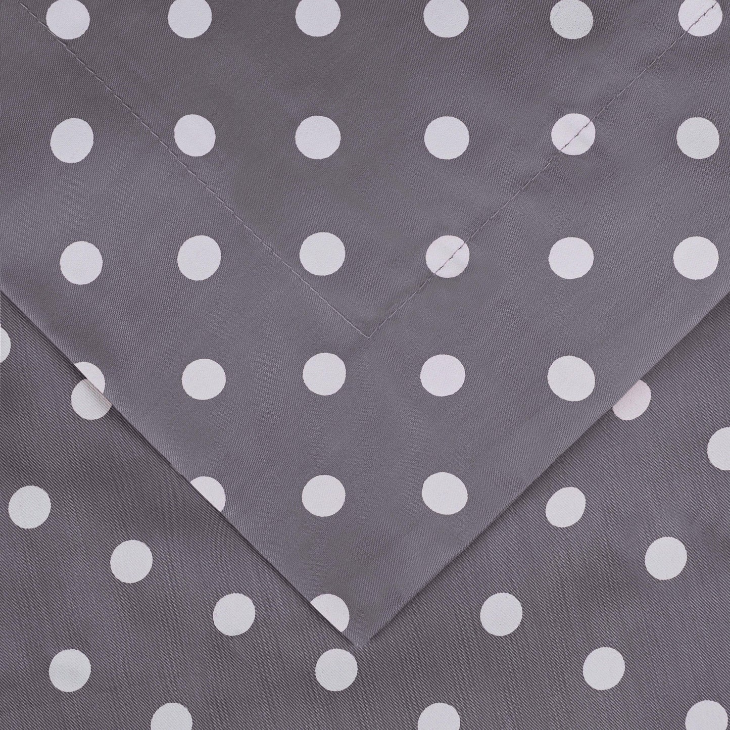 Superior Cotton Blend Polka Dot Luxury Plush Duvet Cover Set - Grey