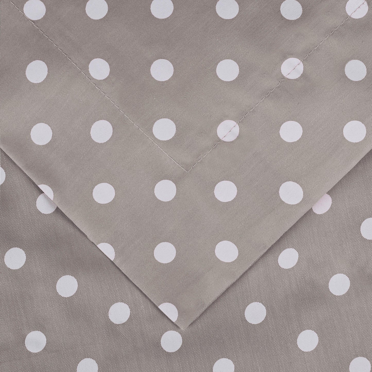 Superior Cotton Blend Polka Dot Luxury Plush Duvet Cover Set - Light Grey