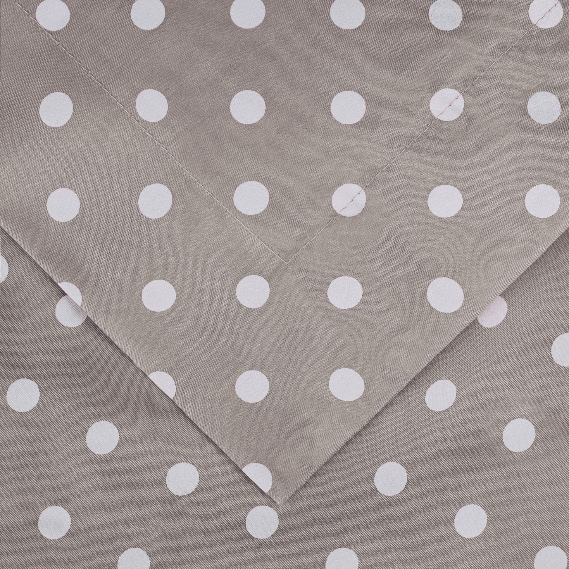 Superior Cotton Blend Polka Dot Luxury Plush Duvet Cover Set - Light Grey