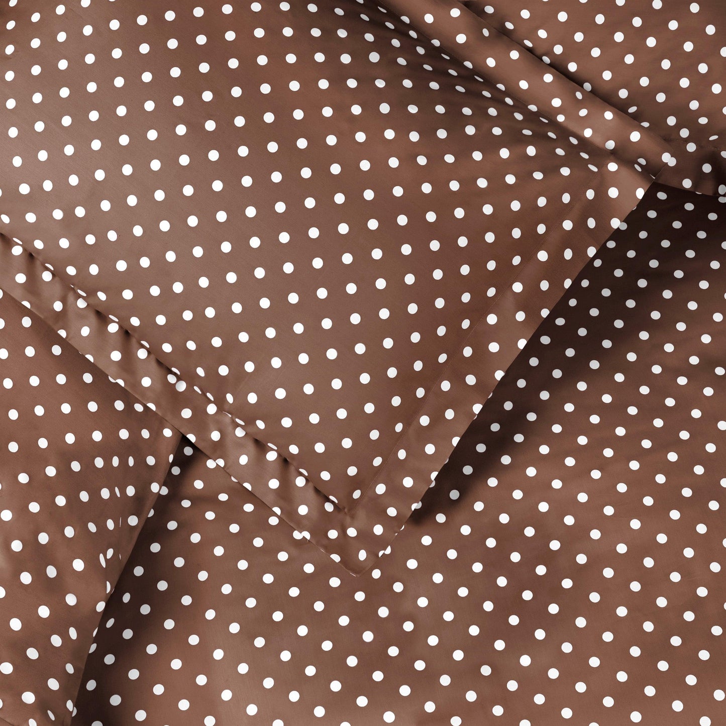 Superior Cotton Blend Polka Dot Luxury Plush Duvet Cover Set - Taupe