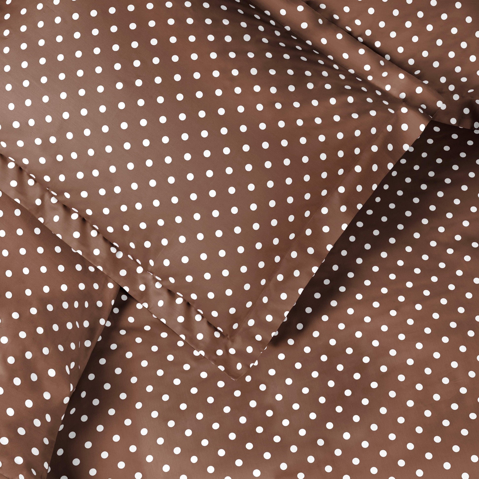 Superior Cotton Blend Polka Dot Luxury Plush Duvet Cover Set - Taupe